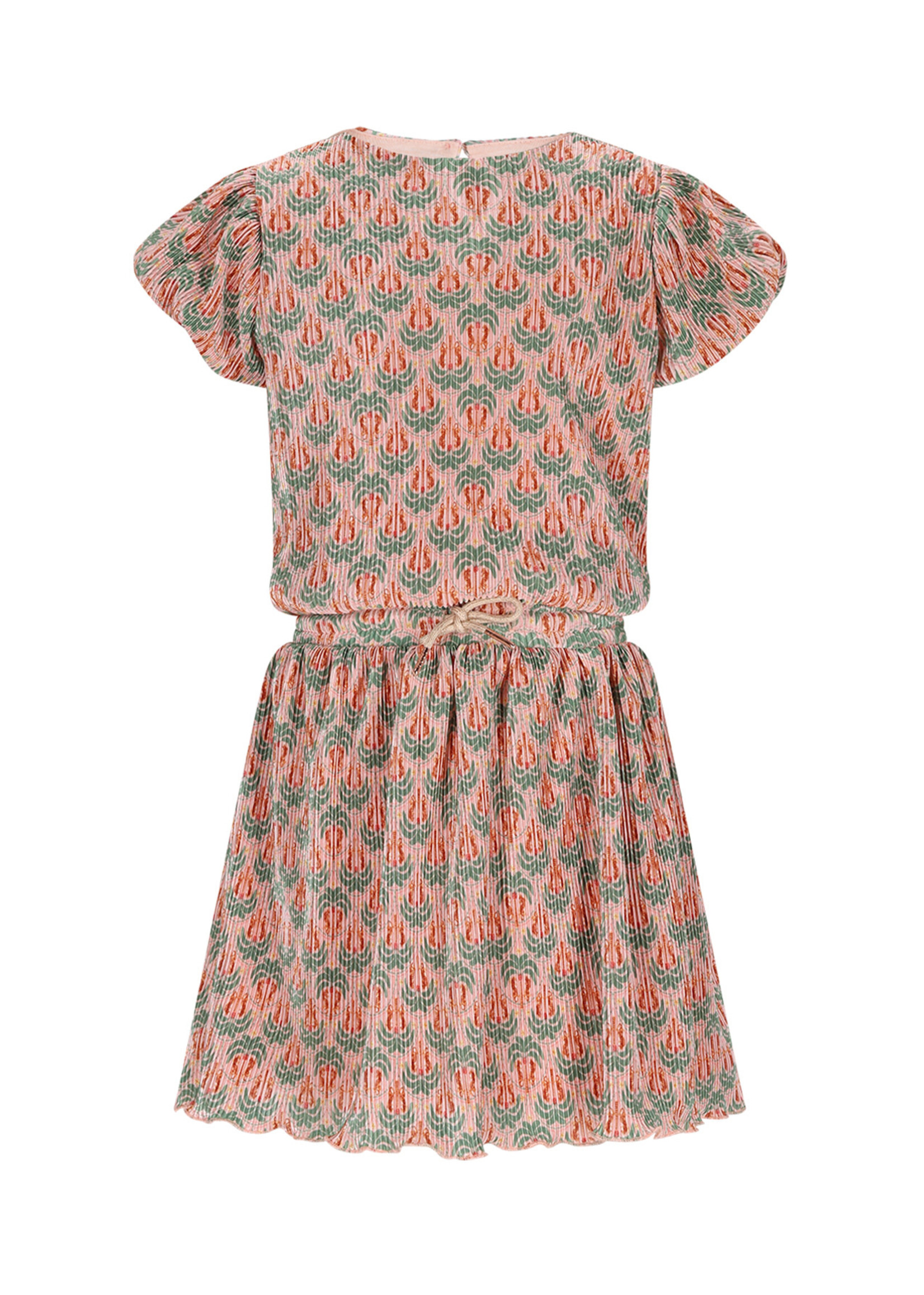 NoNo NoNo Miron Plisse Dress with balloonsleeve N602-5801 Sage Green