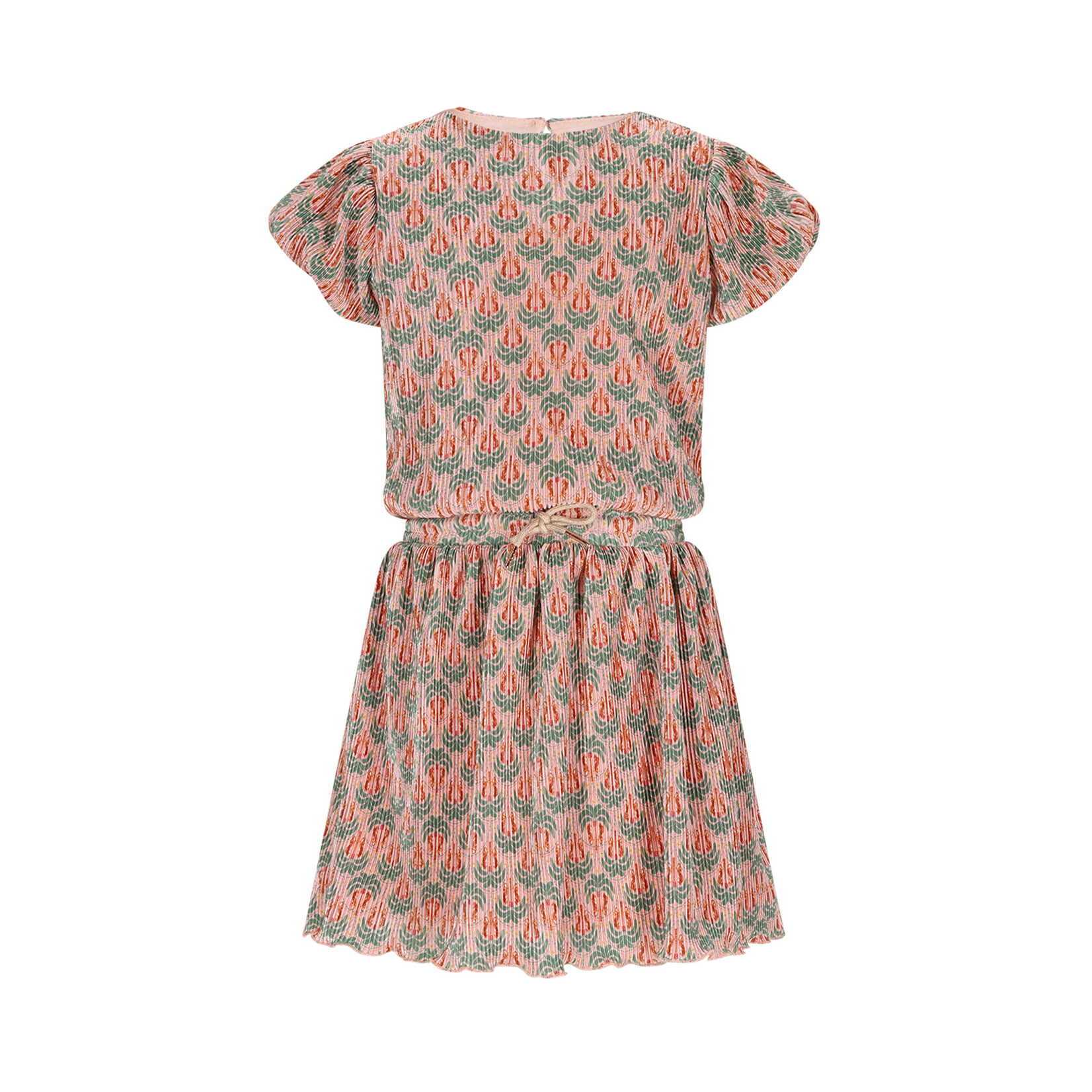 NoNo NoNo Miron Plisse Dress with balloonsleeve N602-5801 Sage Green