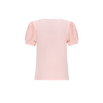 NoNo NoNo Kyoto Ribjersey Top with puffed sleeves N602-5403 Pale Blush Pink