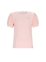 NoNo NoNo Kyoto Ribjersey Top with puffed sleeves N602-5403 Pale Blush Pink