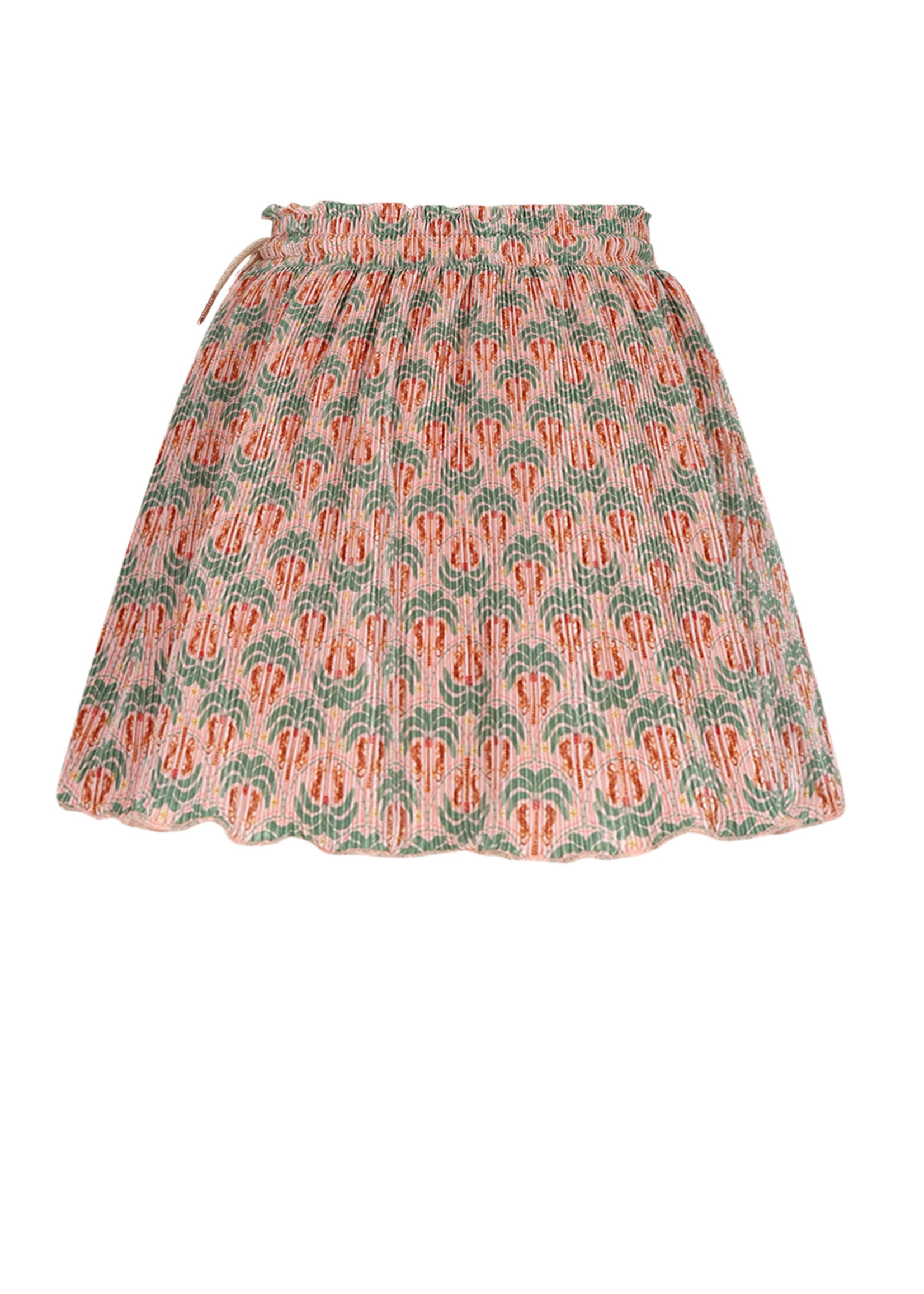 NoNo NoNo Norah Printed Plisse Skirt N602-5701 Sage Green