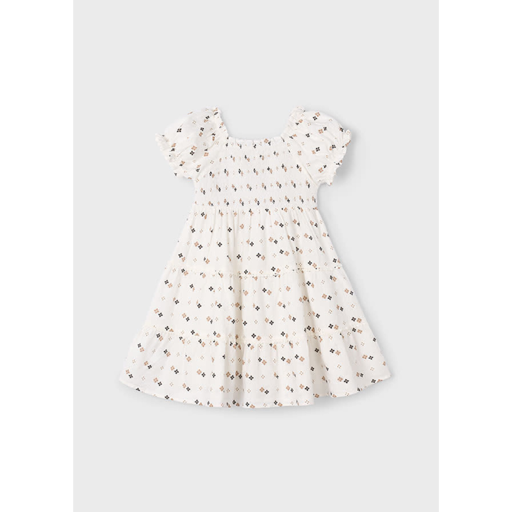 Mayoral Mayoral Dress with smock Natural - 25 03925