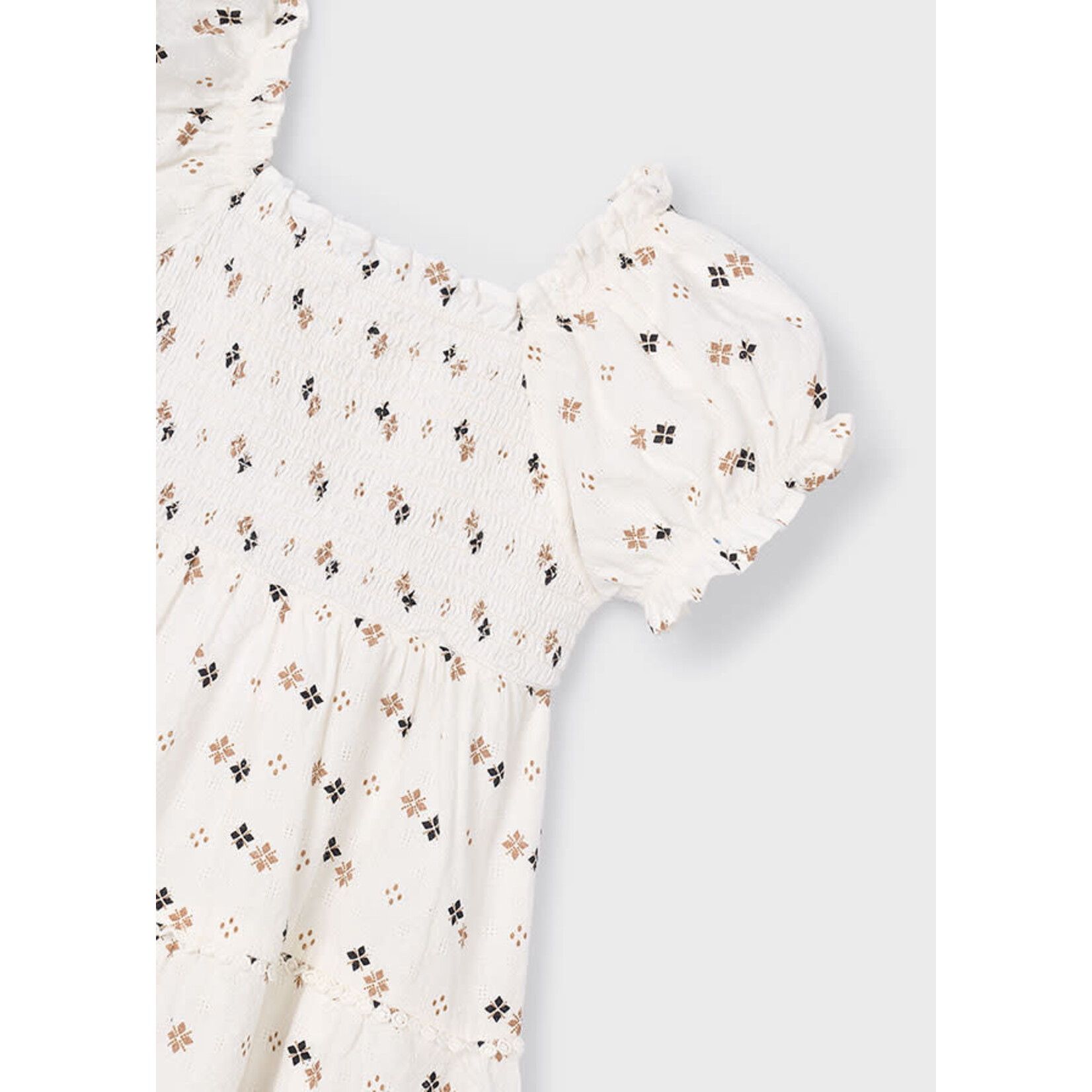 Mayoral Mayoral Dress with smock Natural - 25 03925