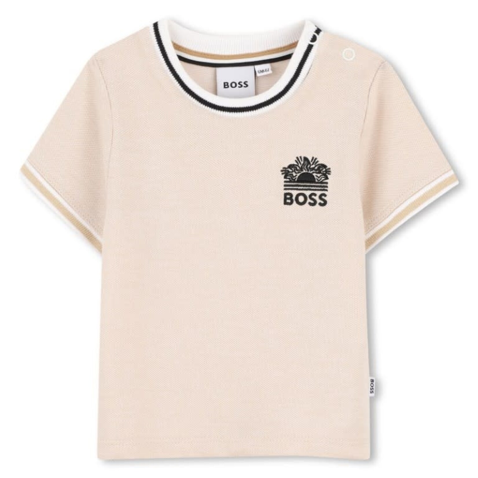 Boss Boss T-SHIRT KORTE MOUWEN J52888 BEIGE