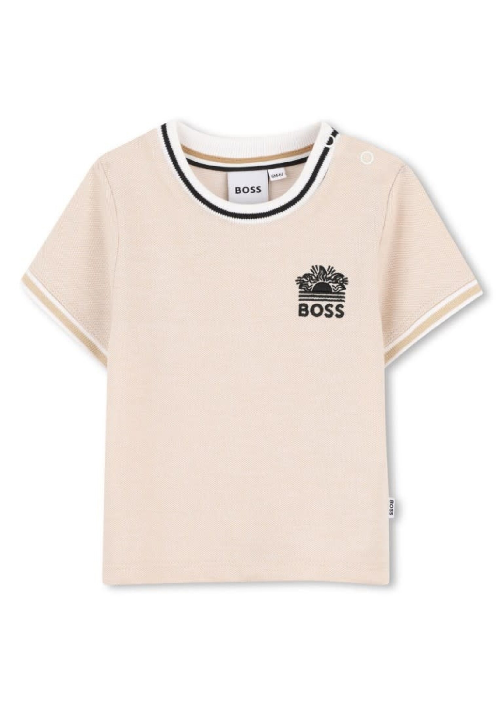 Boss Boss T-SHIRT KORTE MOUWEN J52888 BEIGE