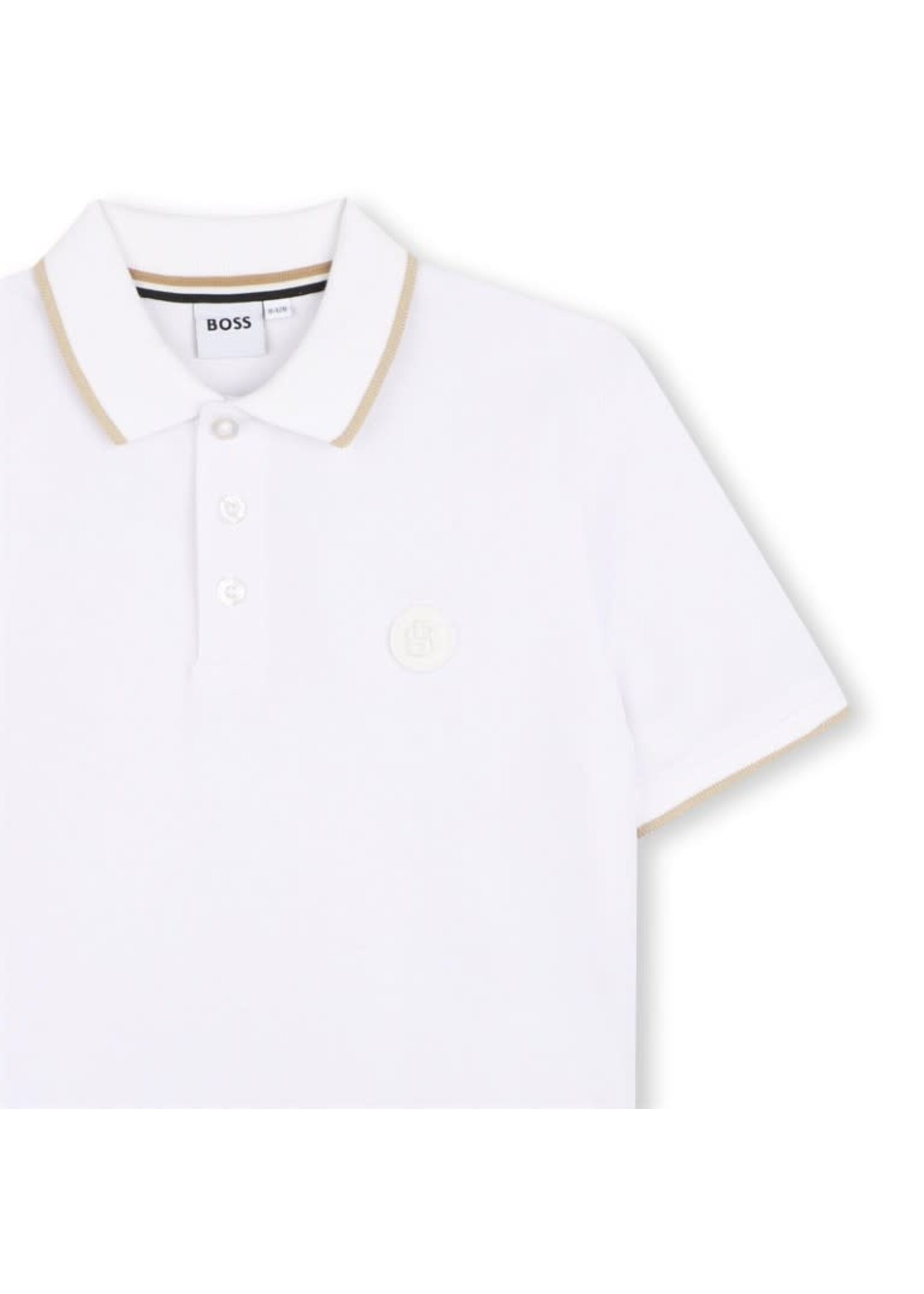 Boss Boss POLO MET KORTE MOUWEN J52952 WIT