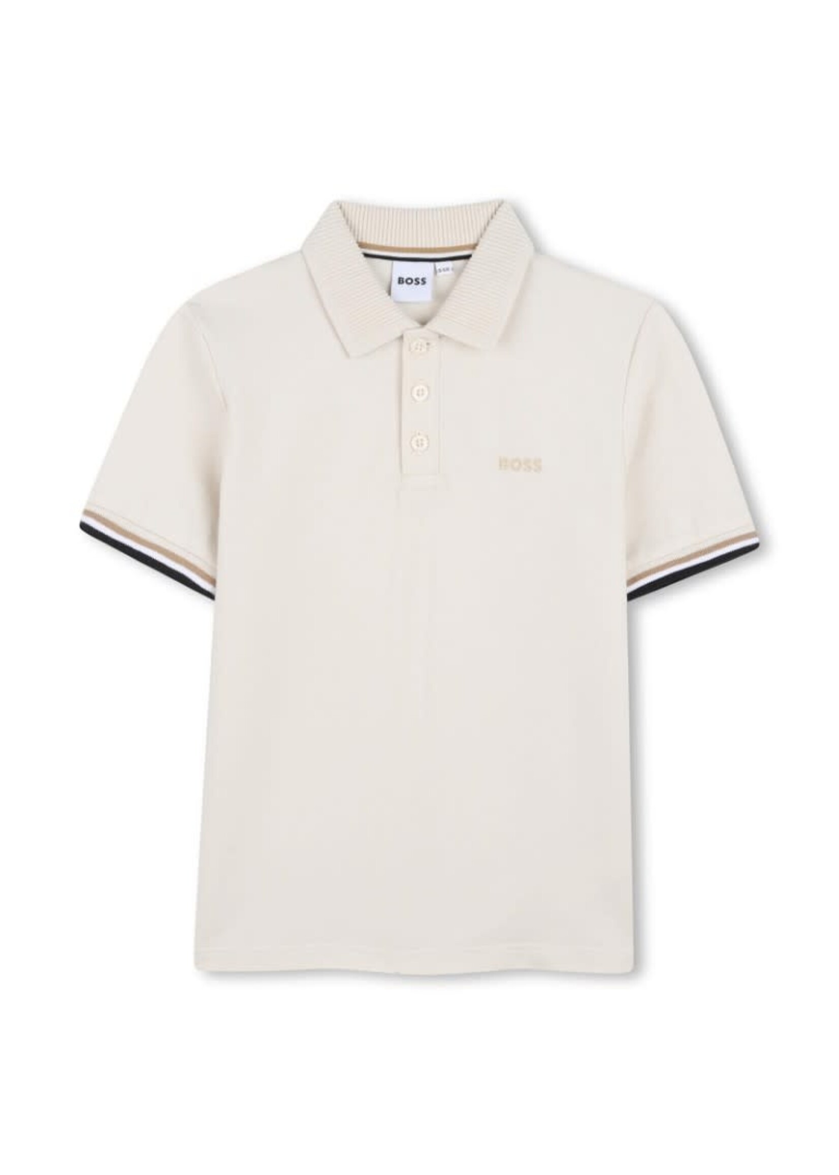 Boss Boss POLO MET KORTE MOUWEN J52958 ZAND