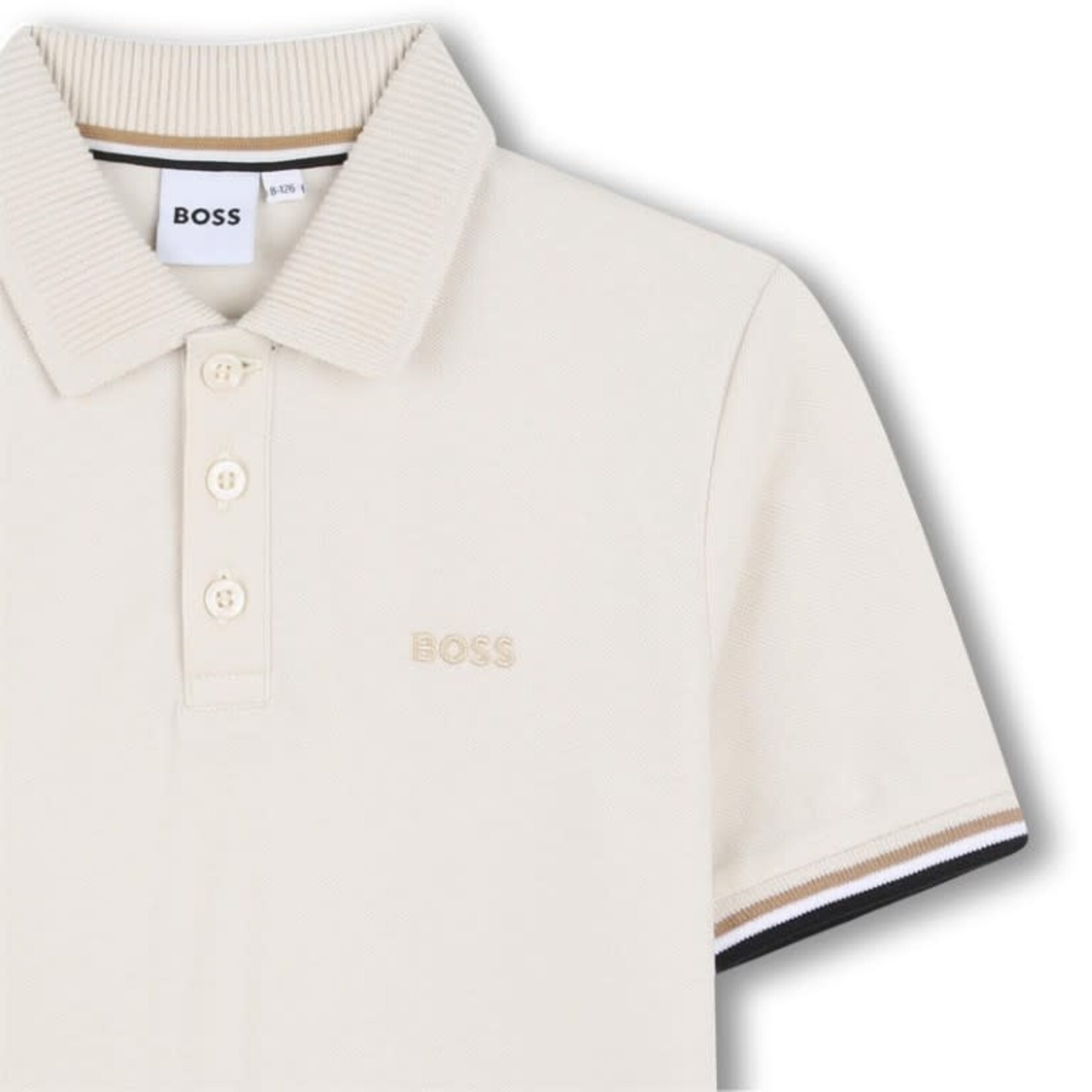 Boss Boss POLO MET KORTE MOUWEN J52958 ZAND