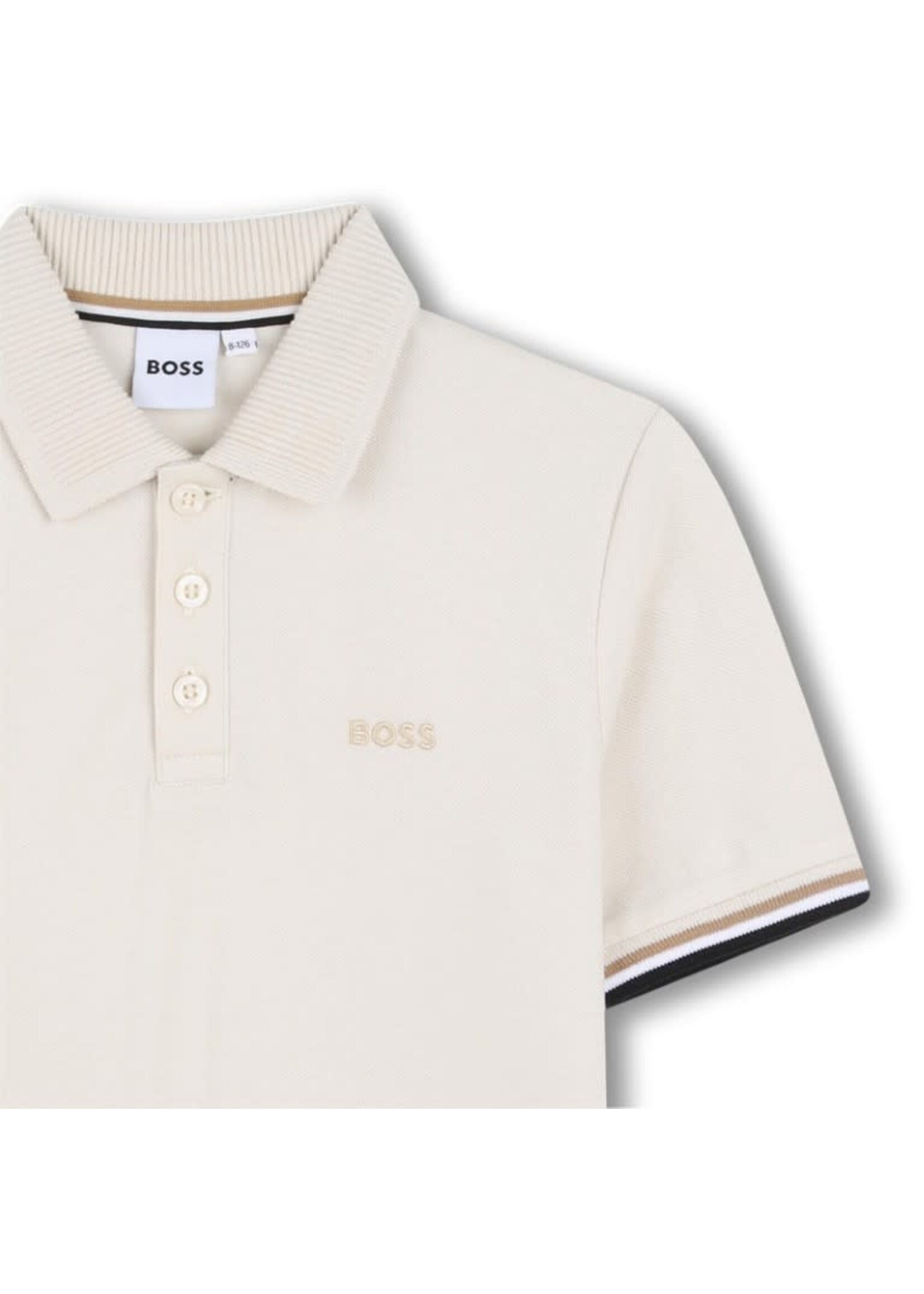Boss Boss POLO MET KORTE MOUWEN J52958 ZAND
