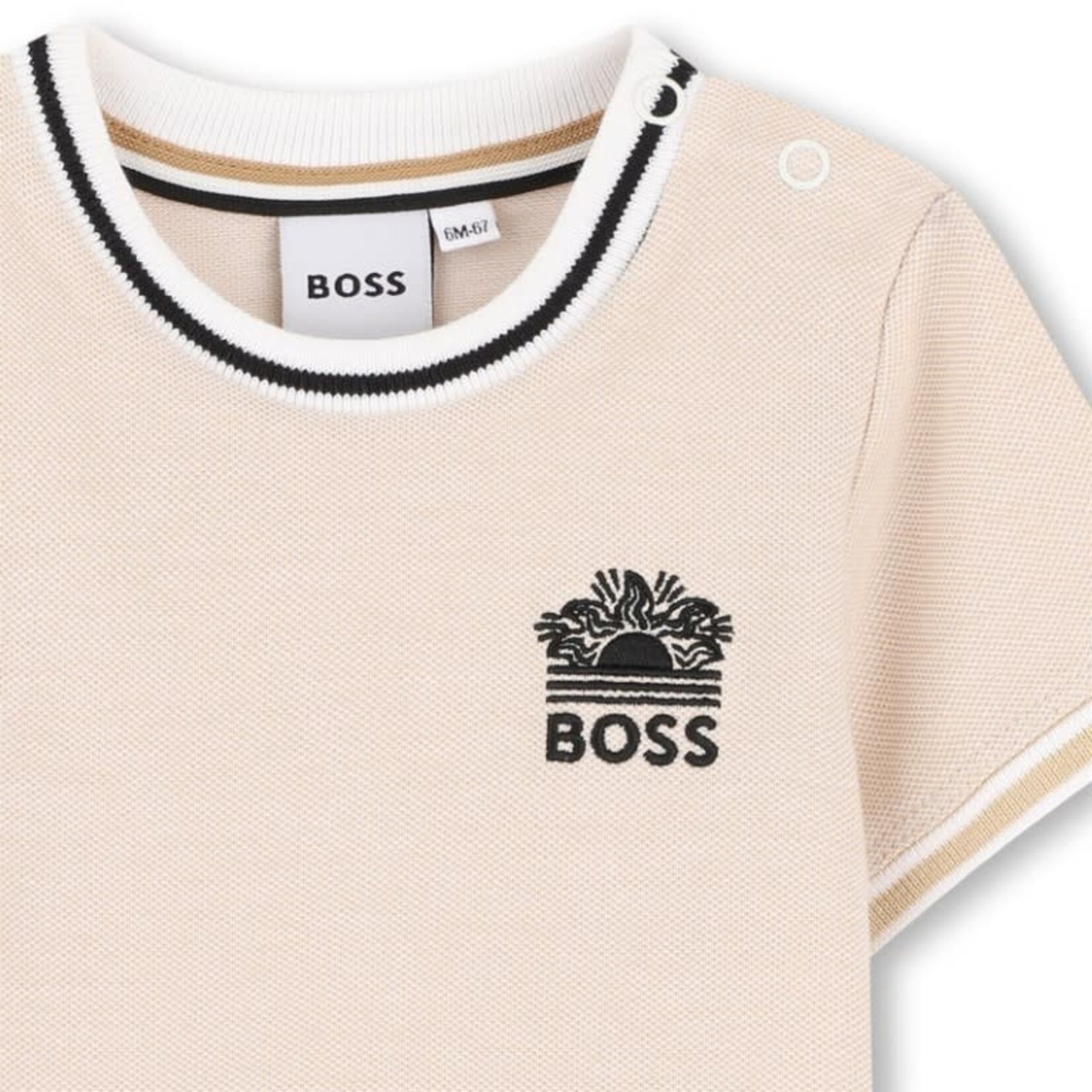 Boss Boss T-SHIRT KORTE MOUWEN J52888 BEIGE