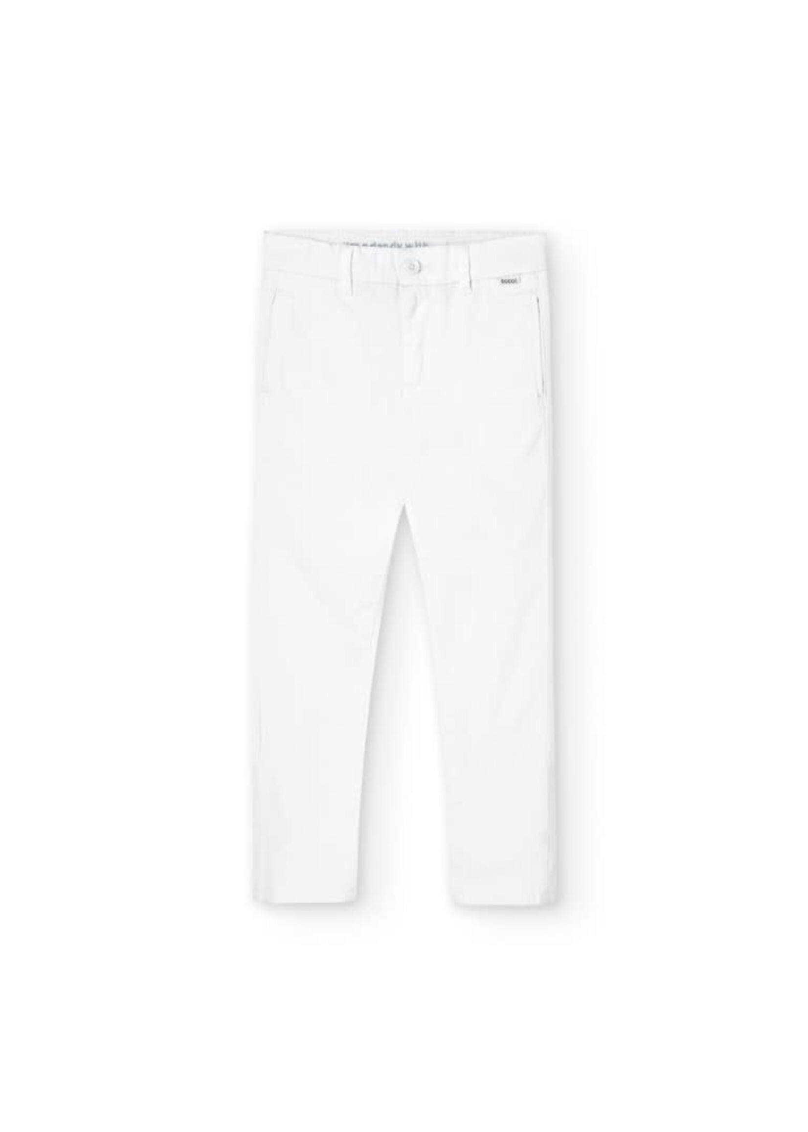 Boboli Boboli Stretch satin trousers for boy -BCI white 738042