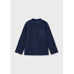 Mayoral Mayoral L/s mao-collar polo shirt Navy - 25 03111