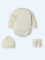 Mac Ilusion Mac Ilusion Traje 4 Piezas sueter, culotte, patucos y bonet BASICS Blanco B