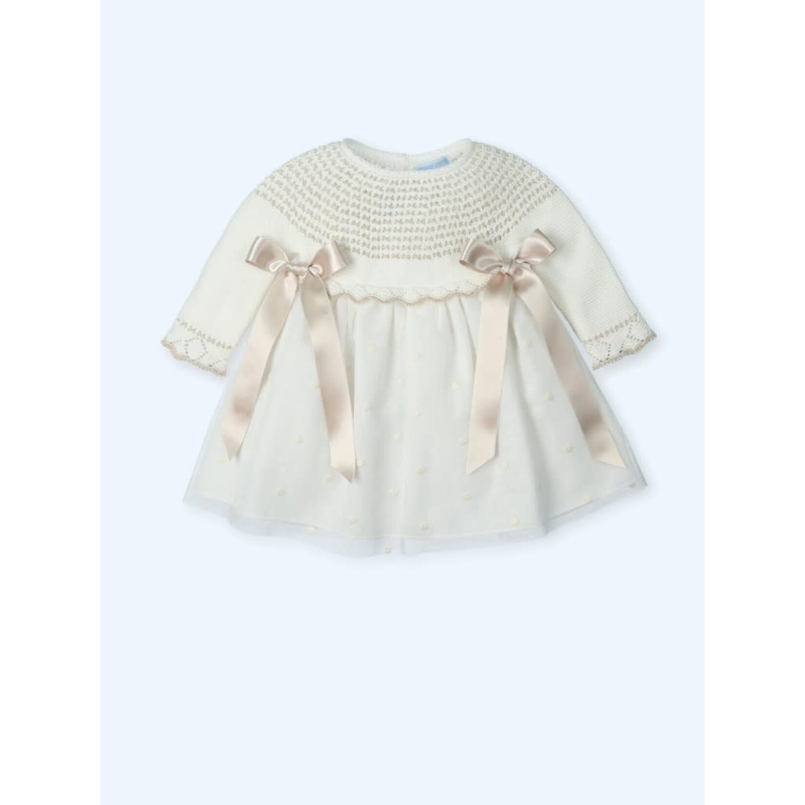 Mac Ilusion Mac Ilusion Vestido punto y tejido tul bordado DOTS BLISS 1) Cdo/Ang B