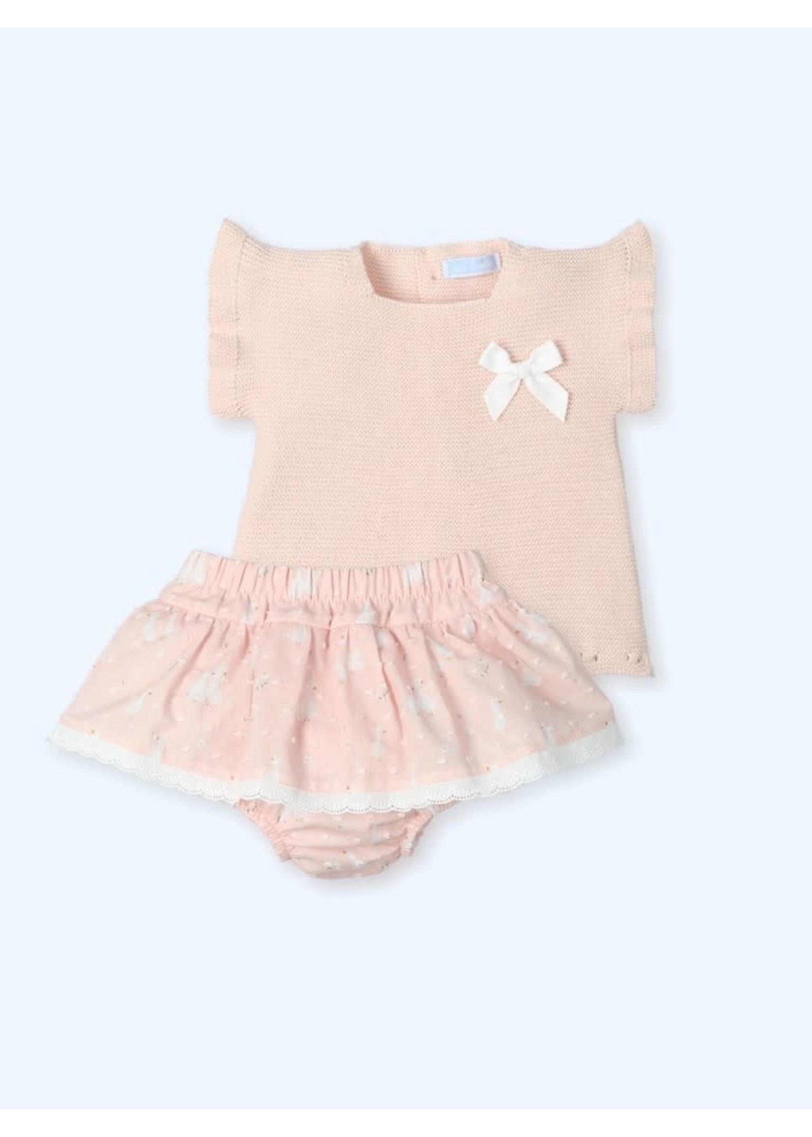 Mac Ilusion Mac Ilusion Jersey desmangado y culotte faldita estampada PLUMETI DUCKS Nude B