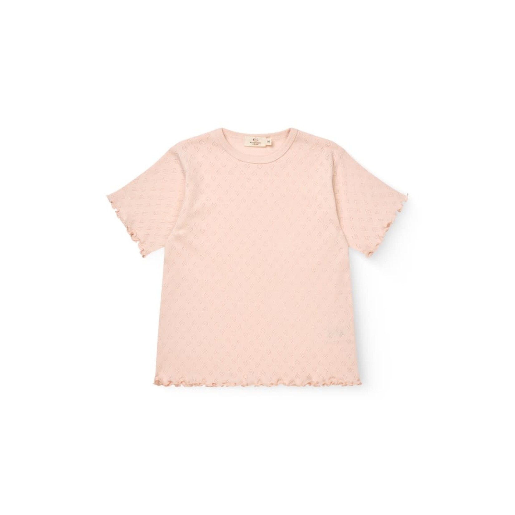 Copenhagen Colors Copenhagen Colors POINTELLE HEART T-SHIRT DUSTY ROSE 215-193