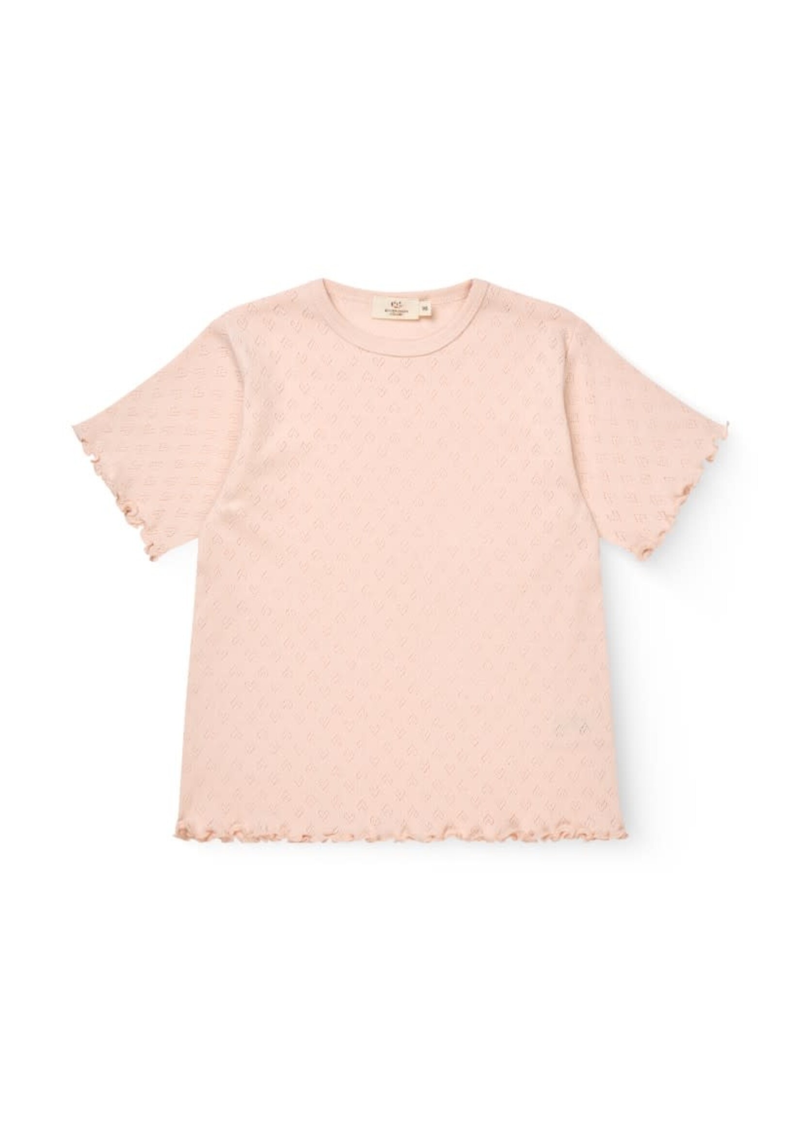 Copenhagen Colors Copenhagen Colors POINTELLE HEART T-SHIRT DUSTY ROSE 215-193