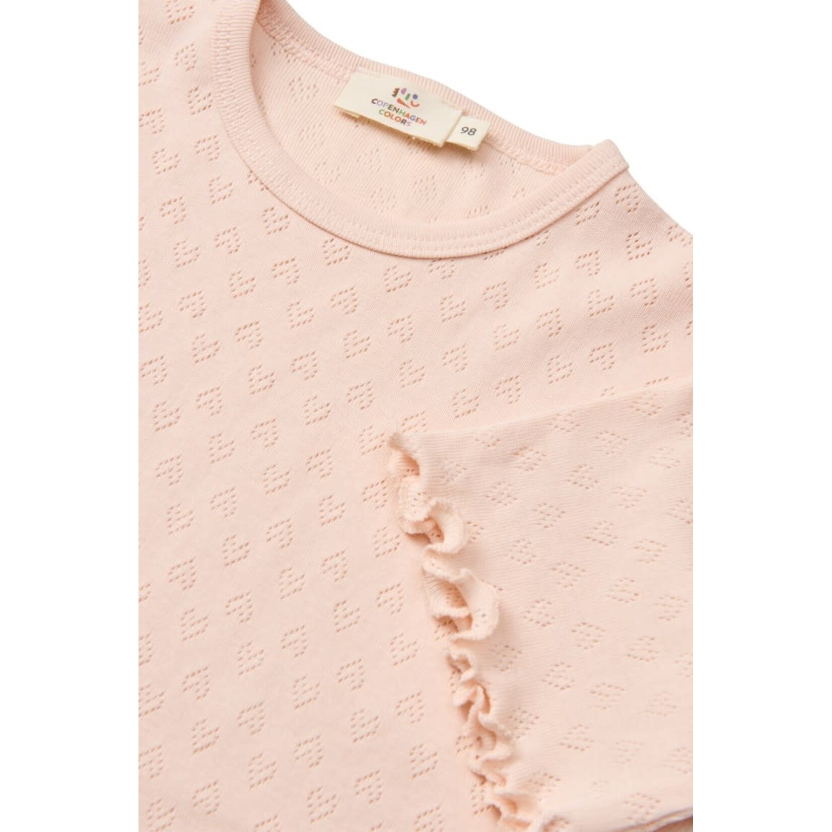 Copenhagen Colors Copenhagen Colors POINTELLE HEART T-SHIRT DUSTY ROSE 215-193