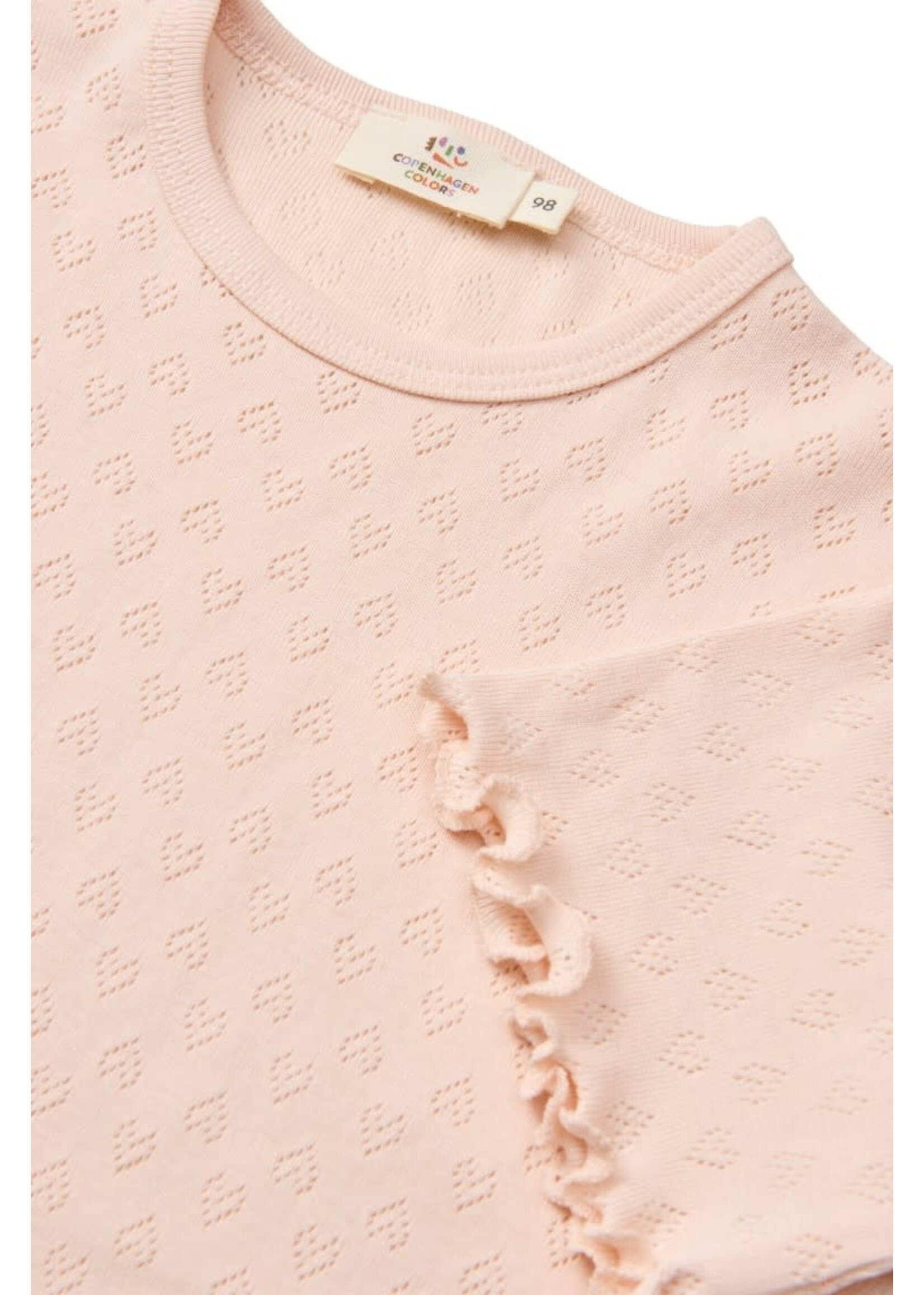 Copenhagen Colors Copenhagen Colors POINTELLE HEART T-SHIRT DUSTY ROSE 215-193