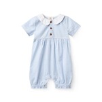 Copenhagen Colors Copenhagen Colors SEERSUCKER ROMPER W. COLLAR SKY BLUE W CREAM STRIPE 261-200-503