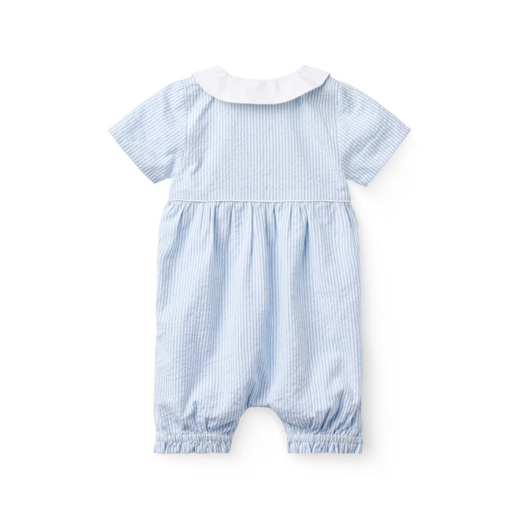 Copenhagen Colors Copenhagen Colors SEERSUCKER ROMPER W. COLLAR SKY BLUE W CREAM STRIPE 261-200-503