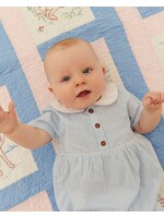 Copenhagen Colors Copenhagen Colors SEERSUCKER ROMPER W. COLLAR SKY BLUE W CREAM STRIPE 261-200-503