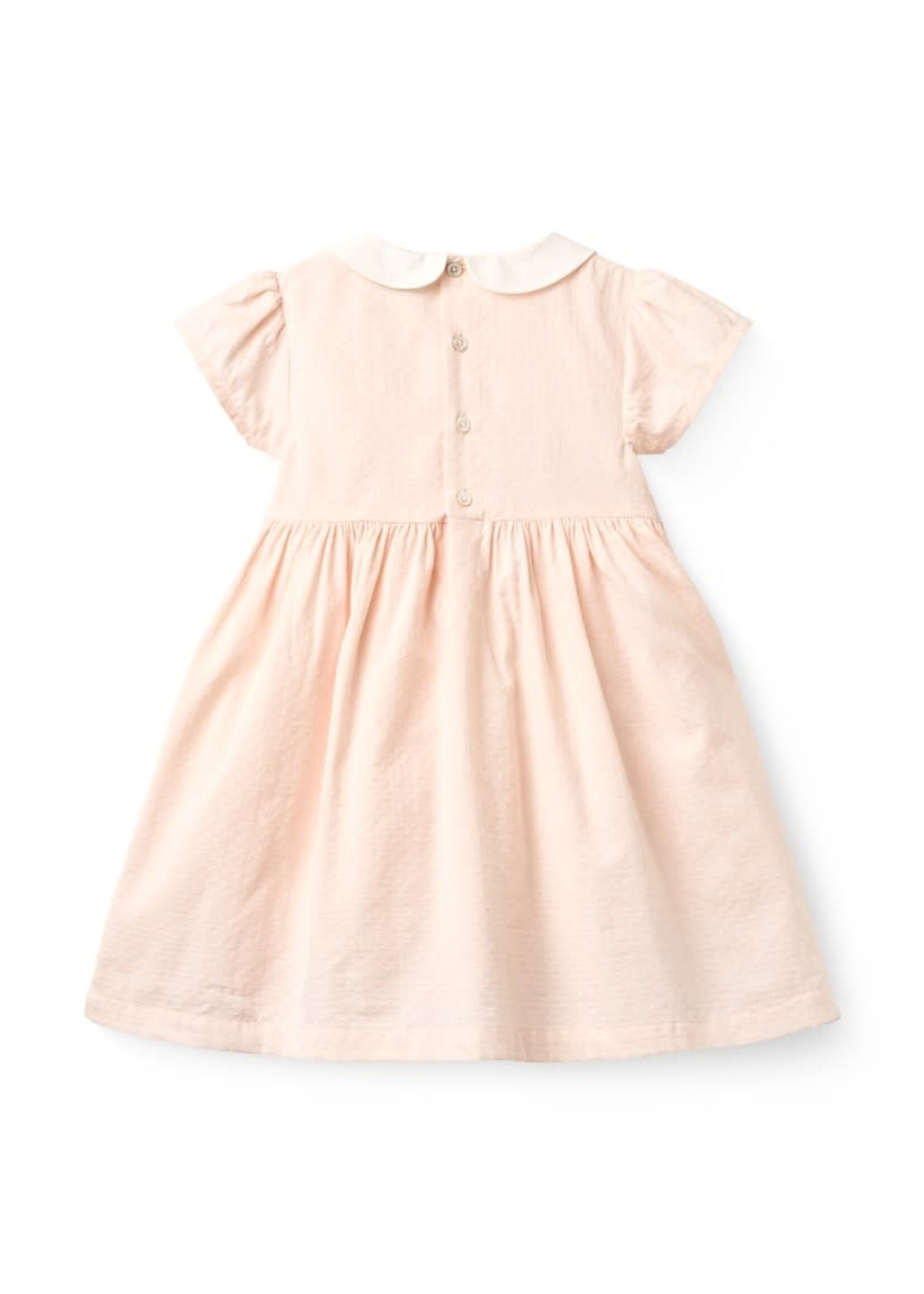Copenhagen Colors Copenhagen Colors SMOCK DRESS W. EMB. DUSTY ROSE COMB. 261-240-500
