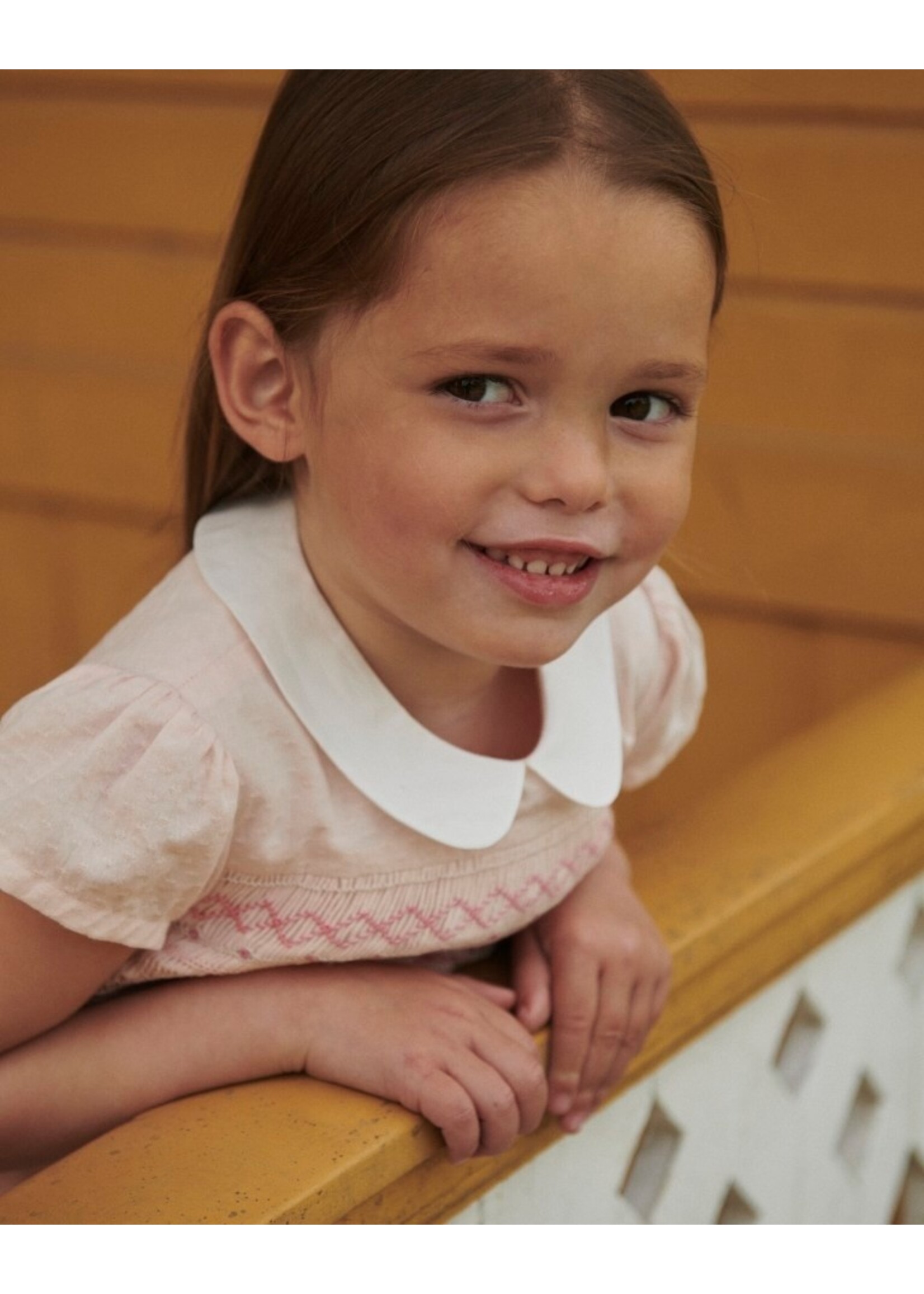 Copenhagen Colors Copenhagen Colors SMOCK DRESS W. EMB. DUSTY ROSE COMB. 261-240-500