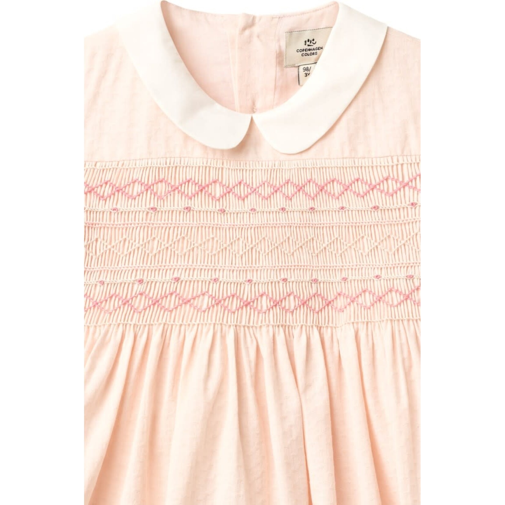 Copenhagen Colors Copenhagen Colors SMOCK DRESS W. EMB. DUSTY ROSE COMB. 261-240-500