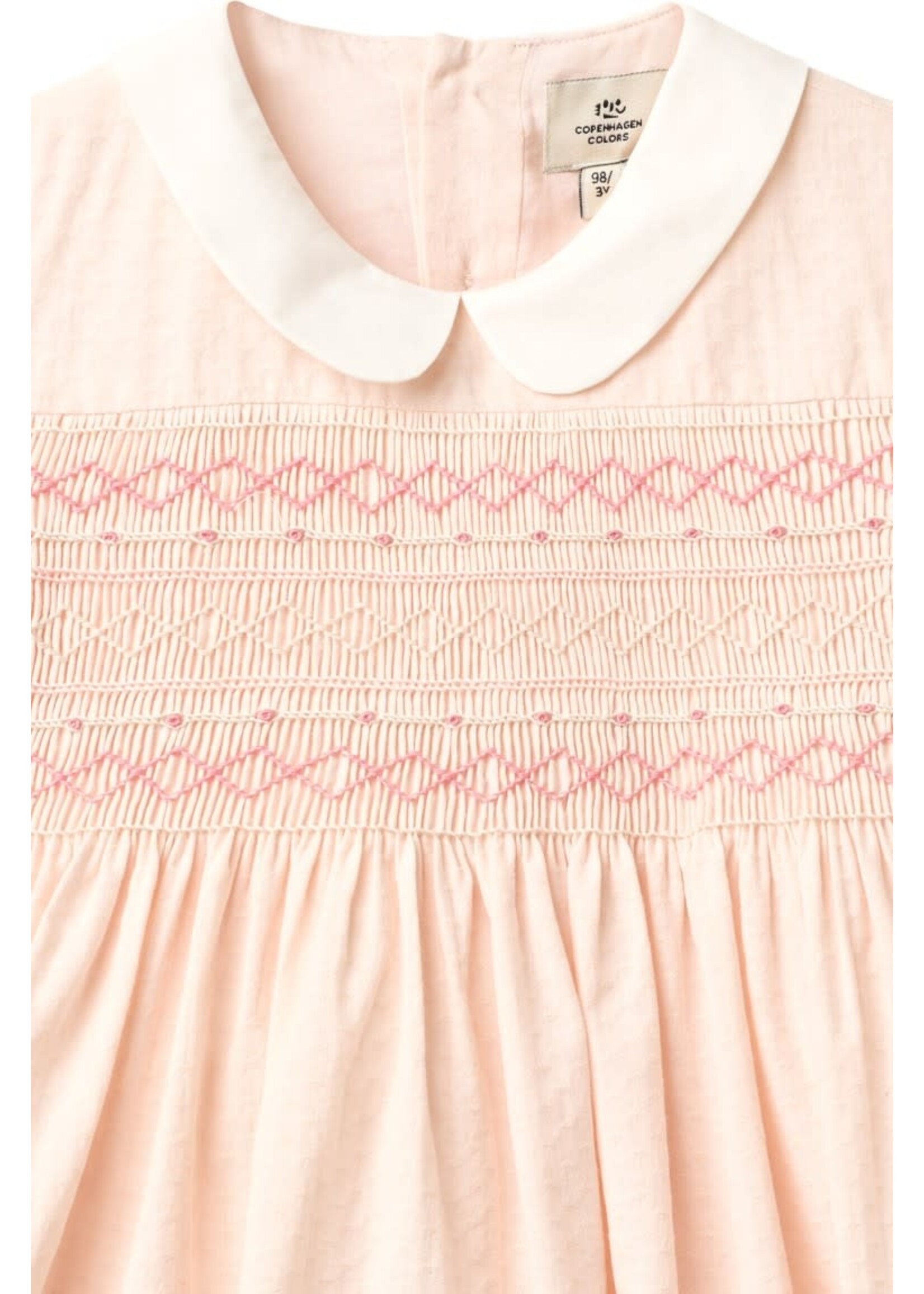 Copenhagen Colors Copenhagen Colors SMOCK DRESS W. EMB. DUSTY ROSE COMB. 261-240-500