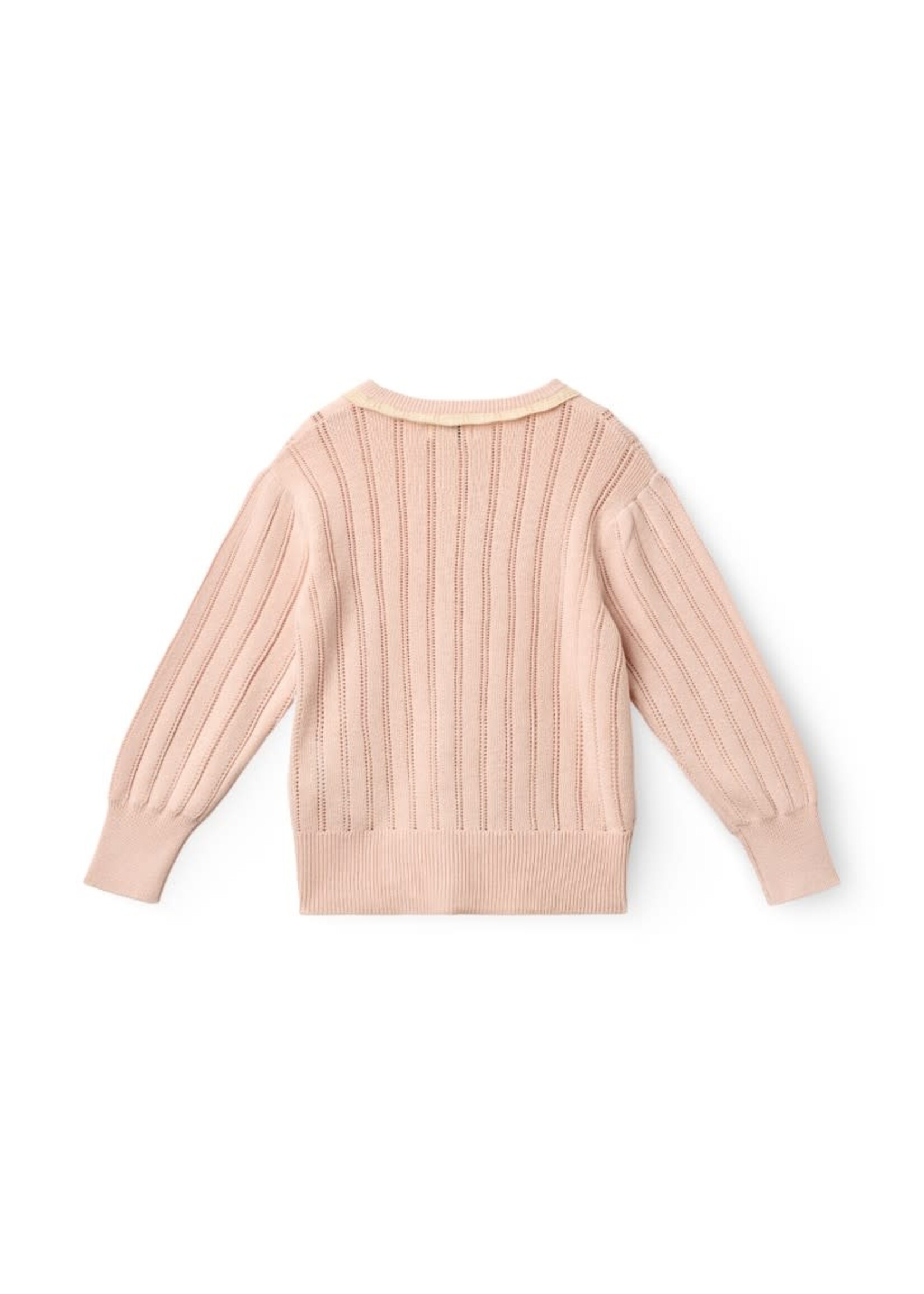 Copenhagen Colors Copenhagen Colors KNITTED POINTELLE CARDIGAN DUSTY ROSE COMB. 261-000-316