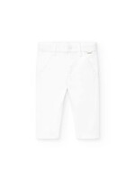 Boboli Boboli Stretch satin trousers for BOY-BCI white 711155