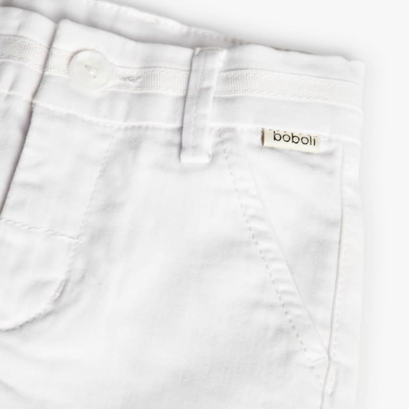 Boboli Boboli Satin bermuda shorts for baby boy -BCI white 711100