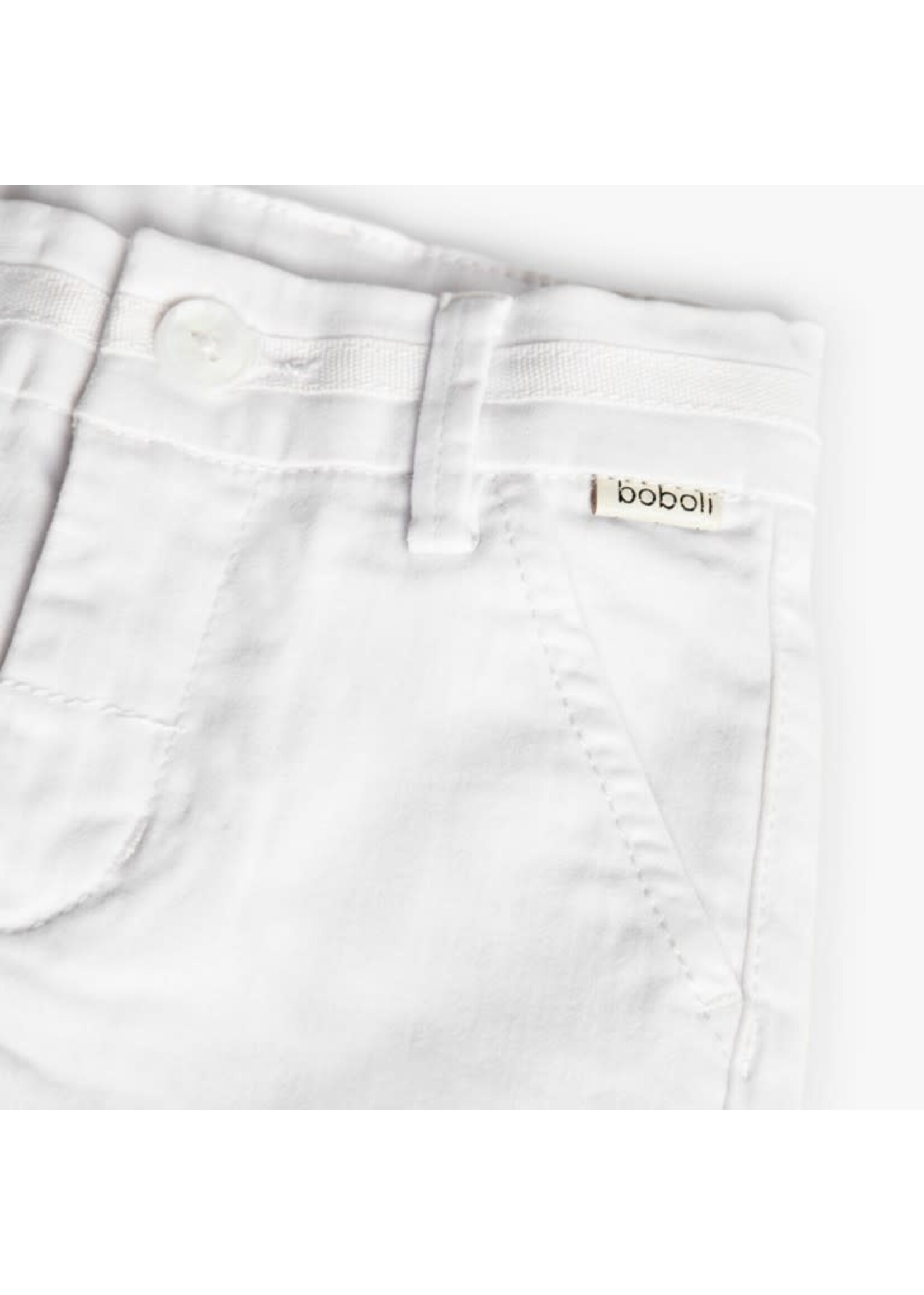 Boboli Boboli Satin bermuda shorts for baby boy -BCI white 711100