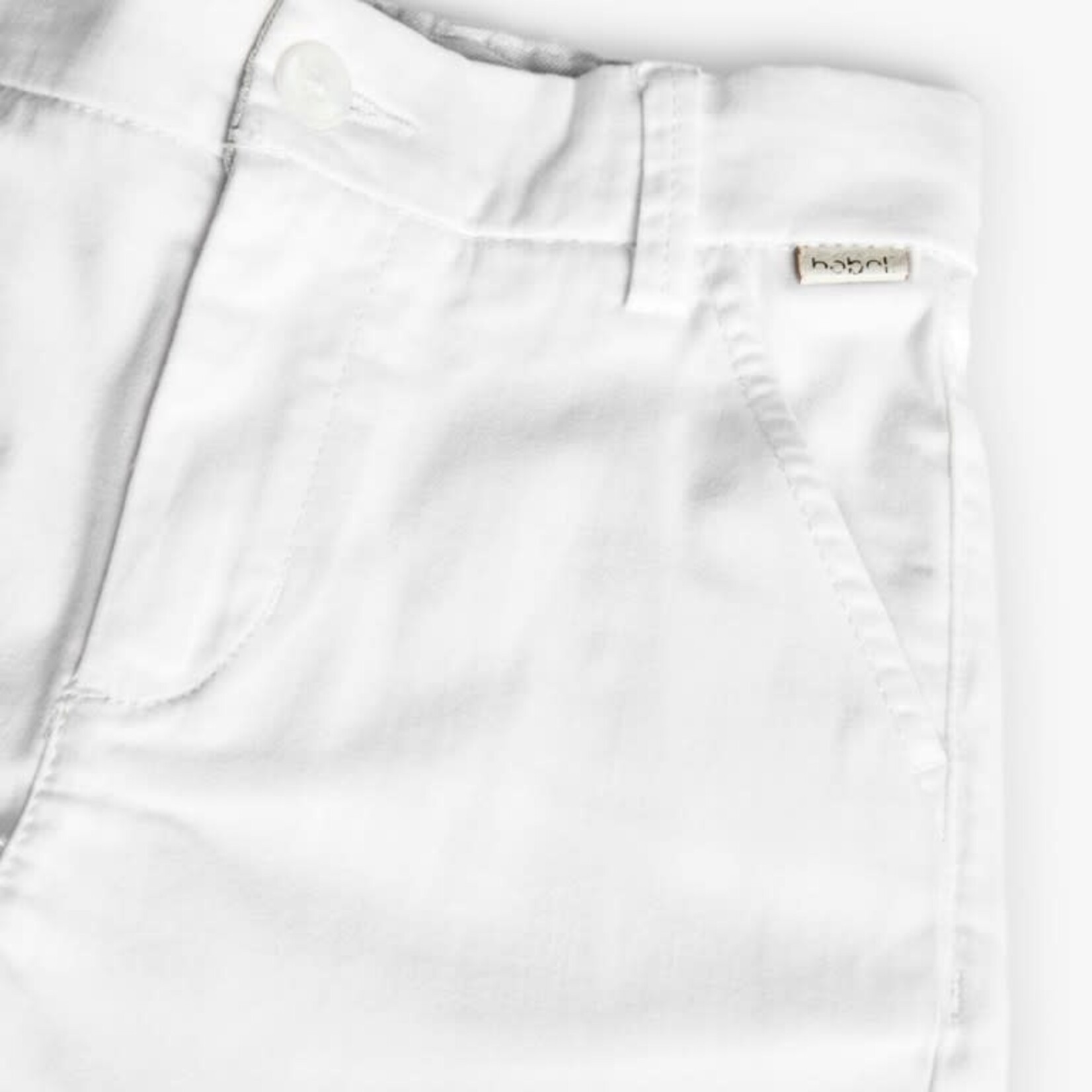 Boboli Boboli Stretch satin trousers for boy -BCI white 731023