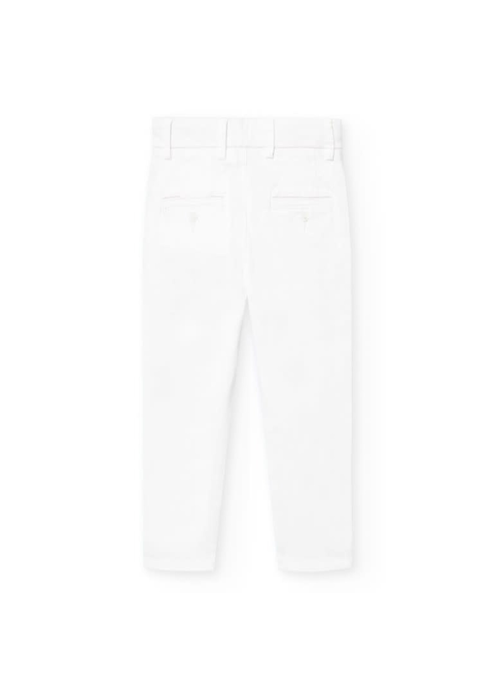 Boboli Boboli Stretch satin trousers for boy -BCI white 731023