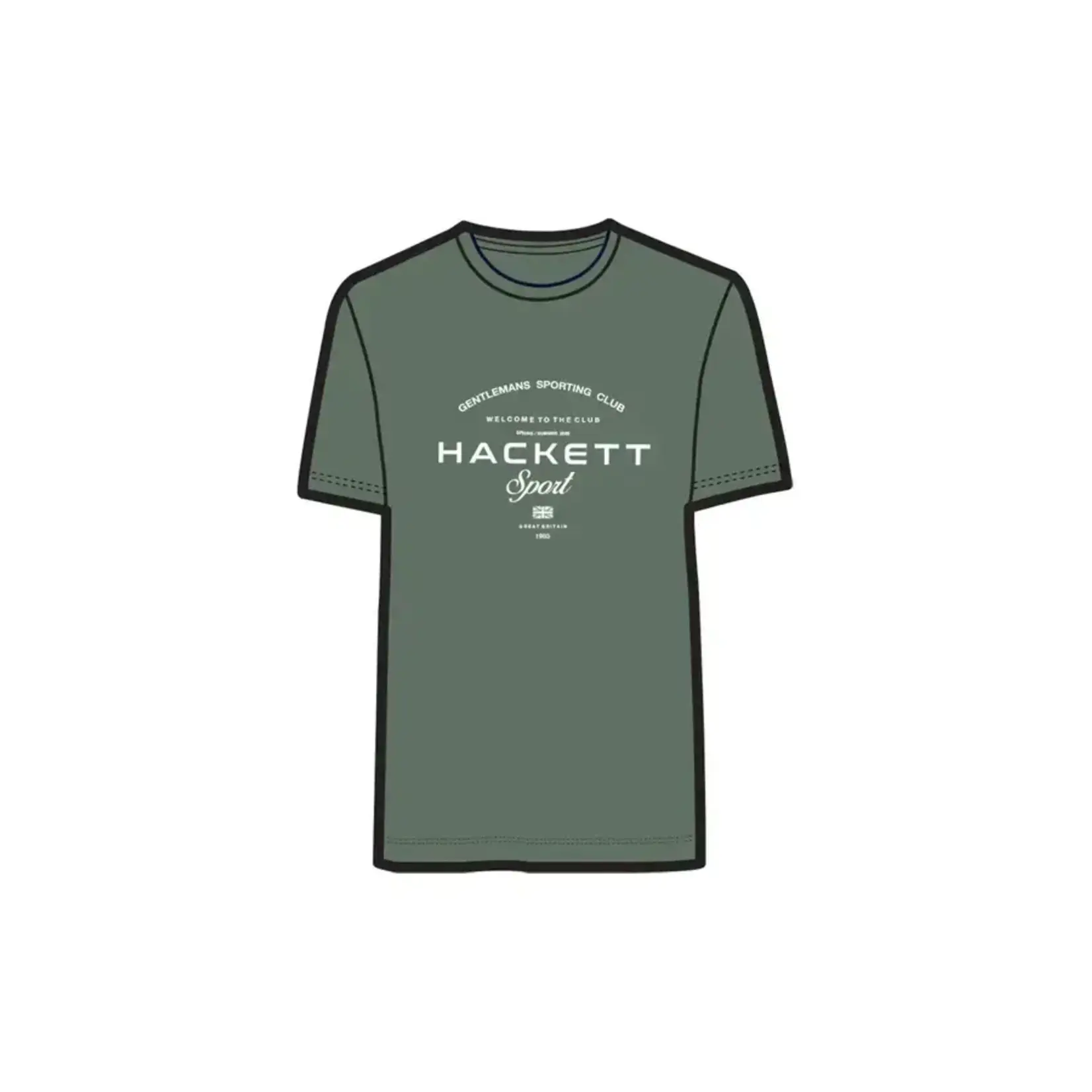 Hackett HACKETT LOGO CREW shirt green