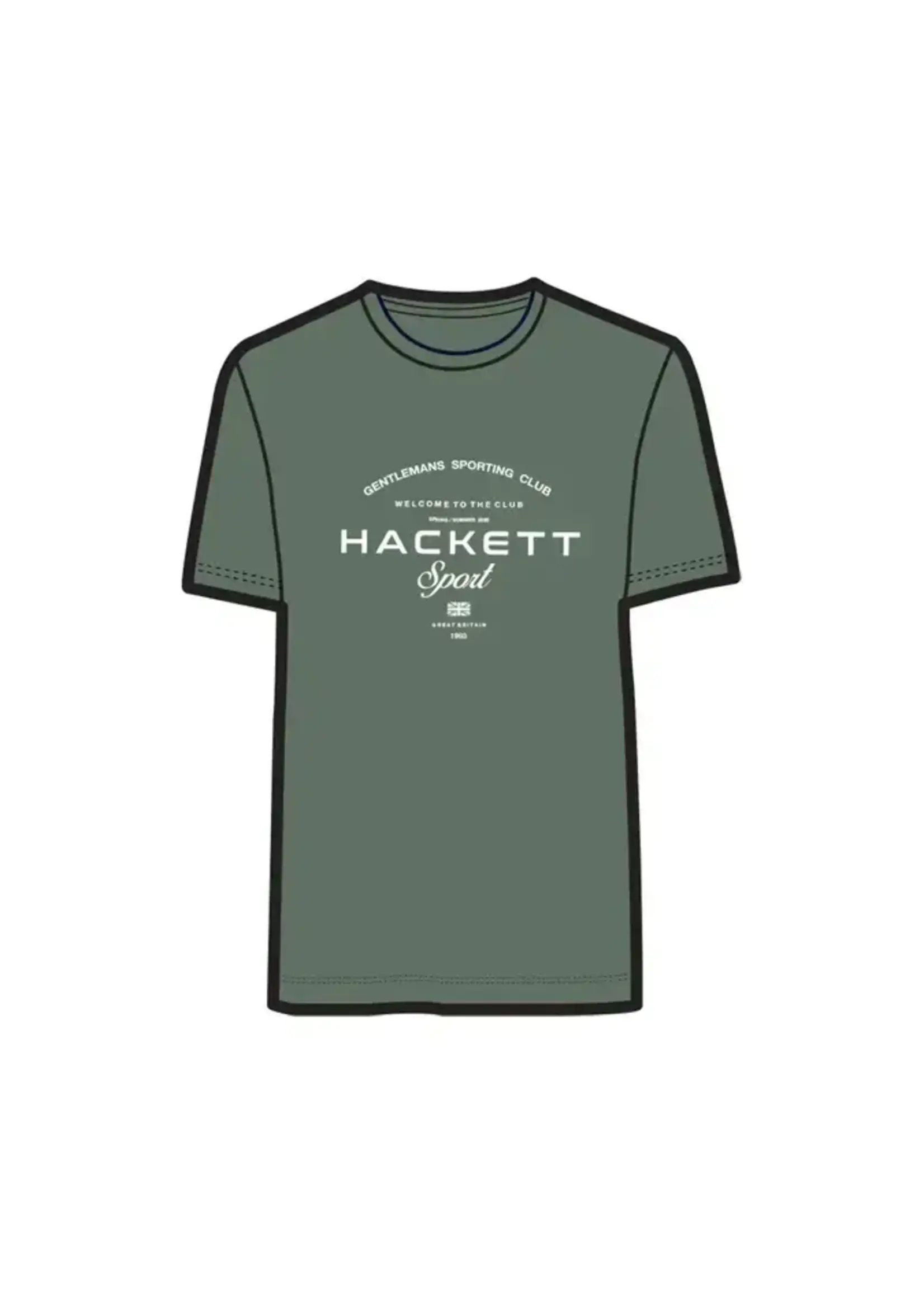 Hackett HACKETT LOGO CREW shirt green