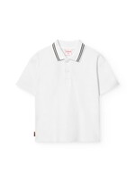 Boboli Boboli Pique basic polo for boy -BCI white 591027