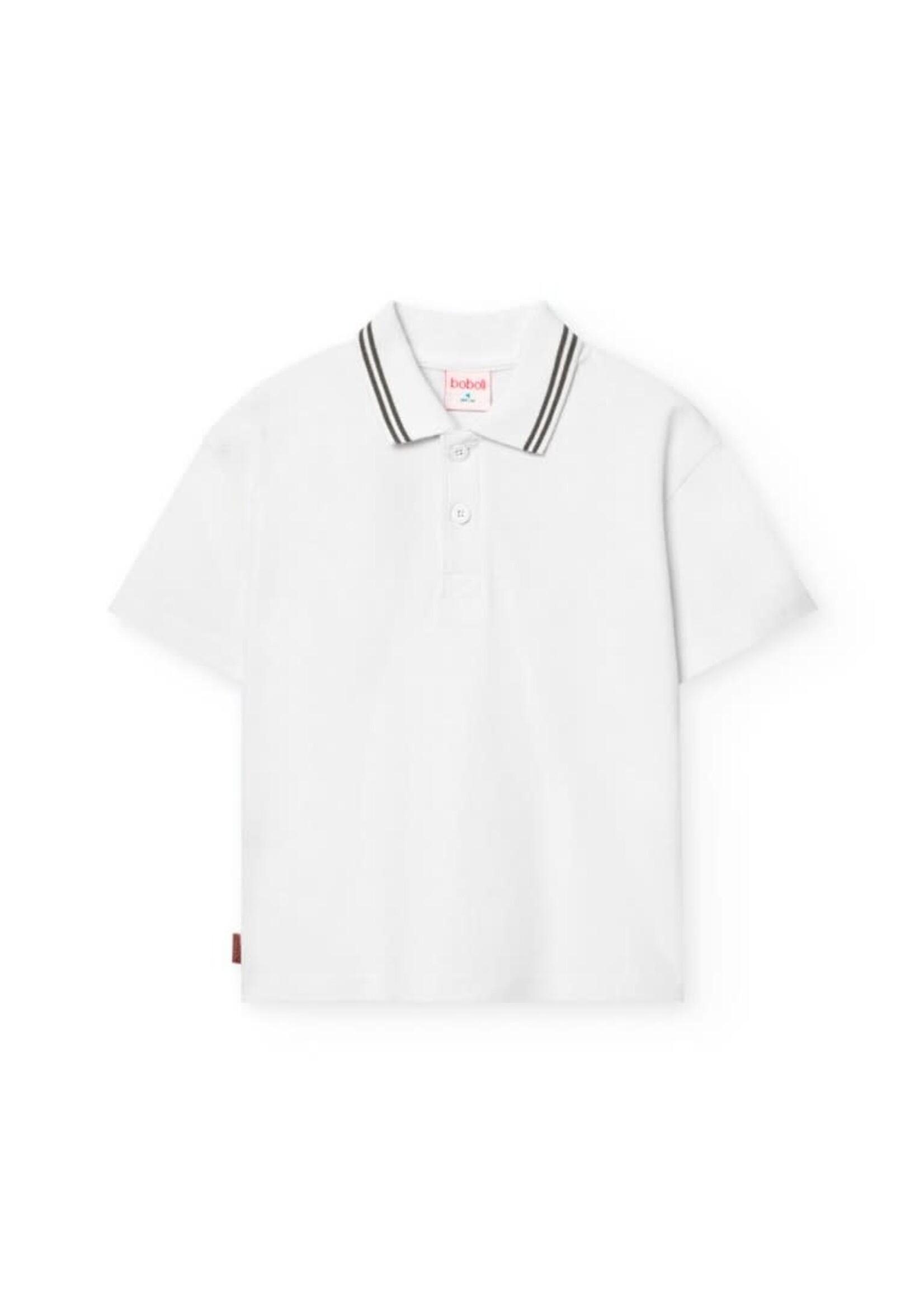 Boboli Boboli Pique basic polo for boy -BCI white 591027