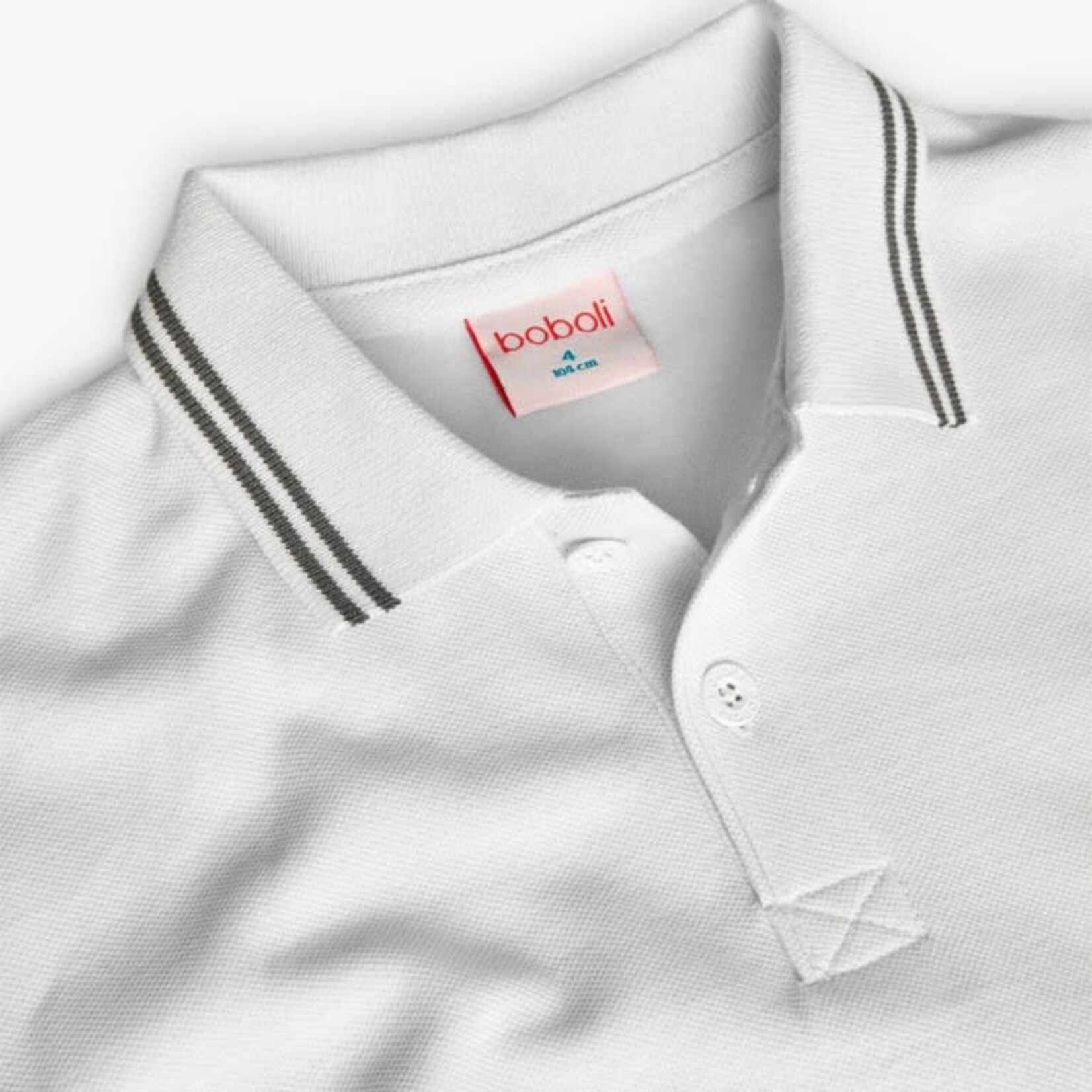 Boboli Boboli Pique basic polo for boy -BCI white 591027
