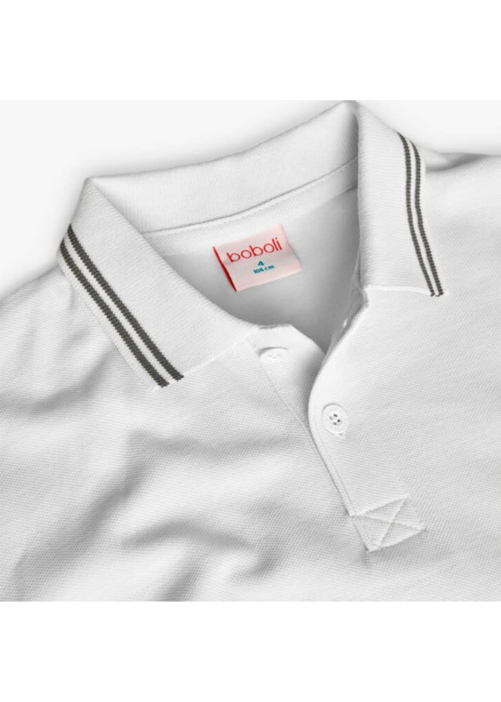 Boboli Boboli Pique basic polo for boy -BCI white 591027