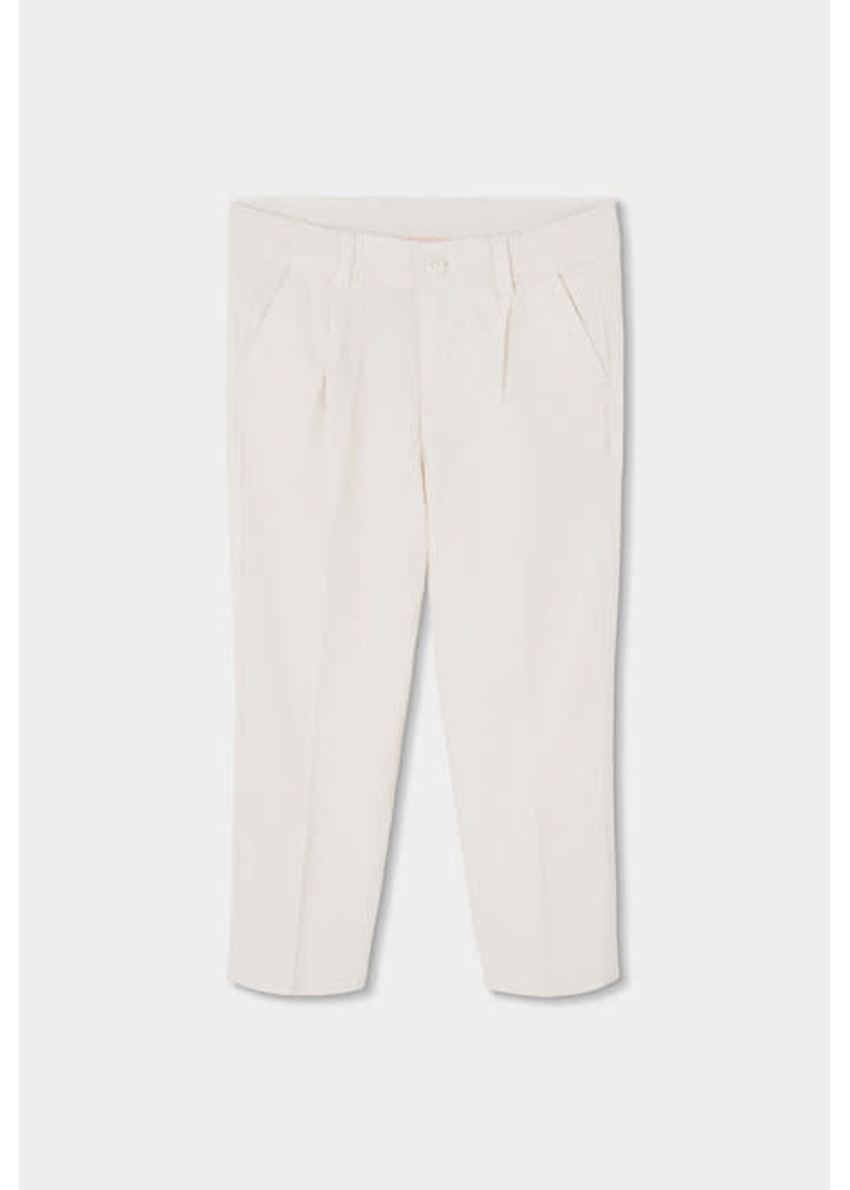 Boboli Boboli 863018  Linnen wit broek voor jongens