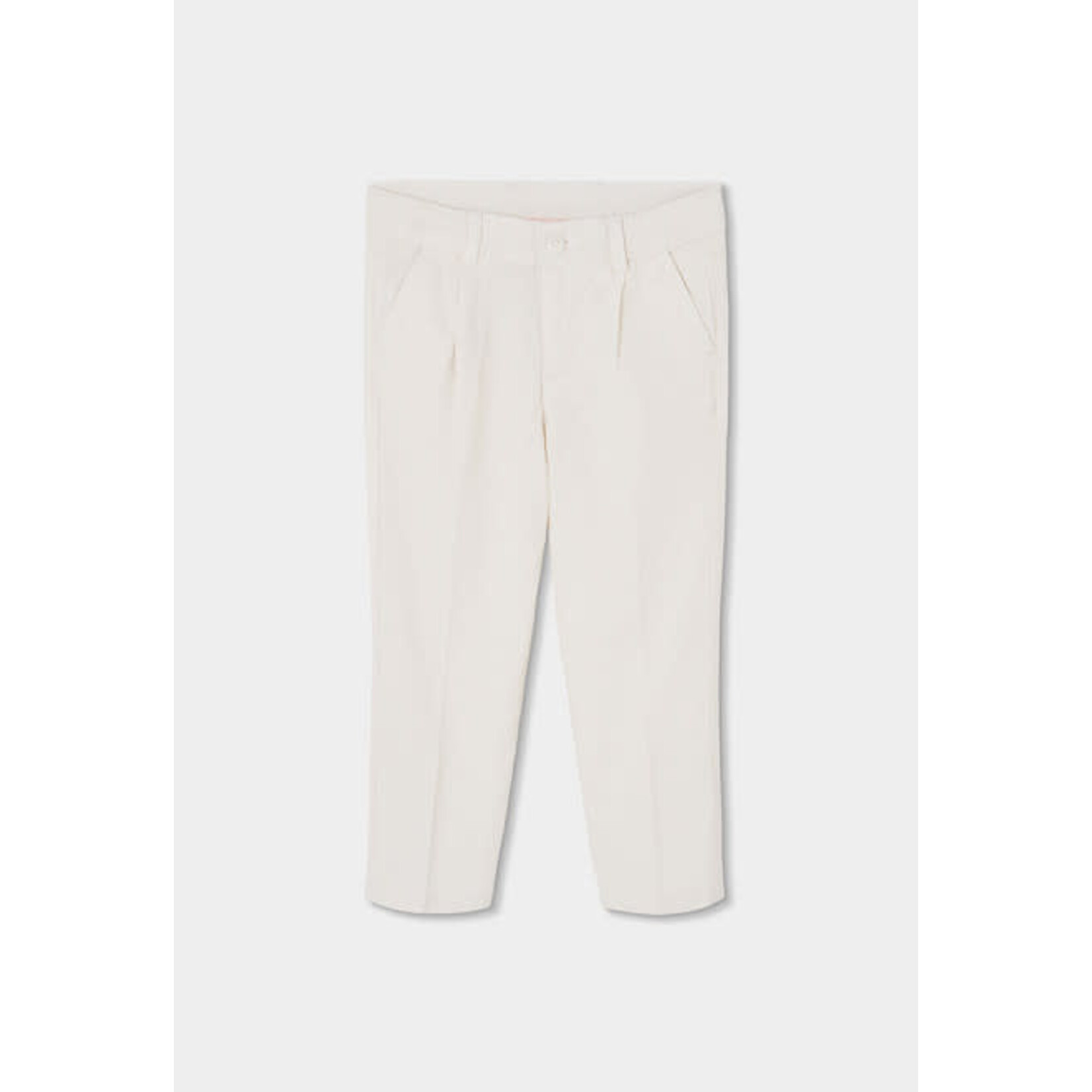 Boboli Boboli linen white trousers for baby