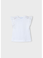 Mayoral Mayoral S/s crochet t-shirt White - 25 03010