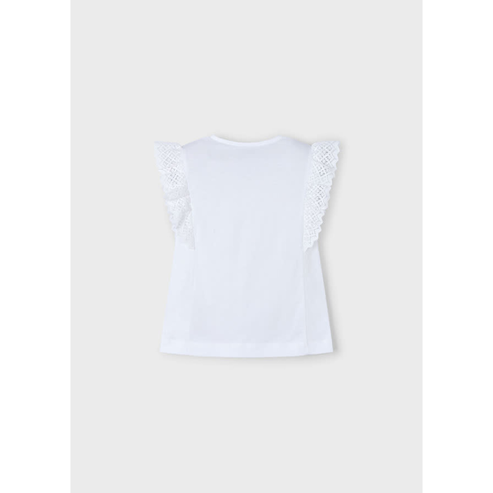 Mayoral Mayoral S/s crochet t-shirt White - 25 03010