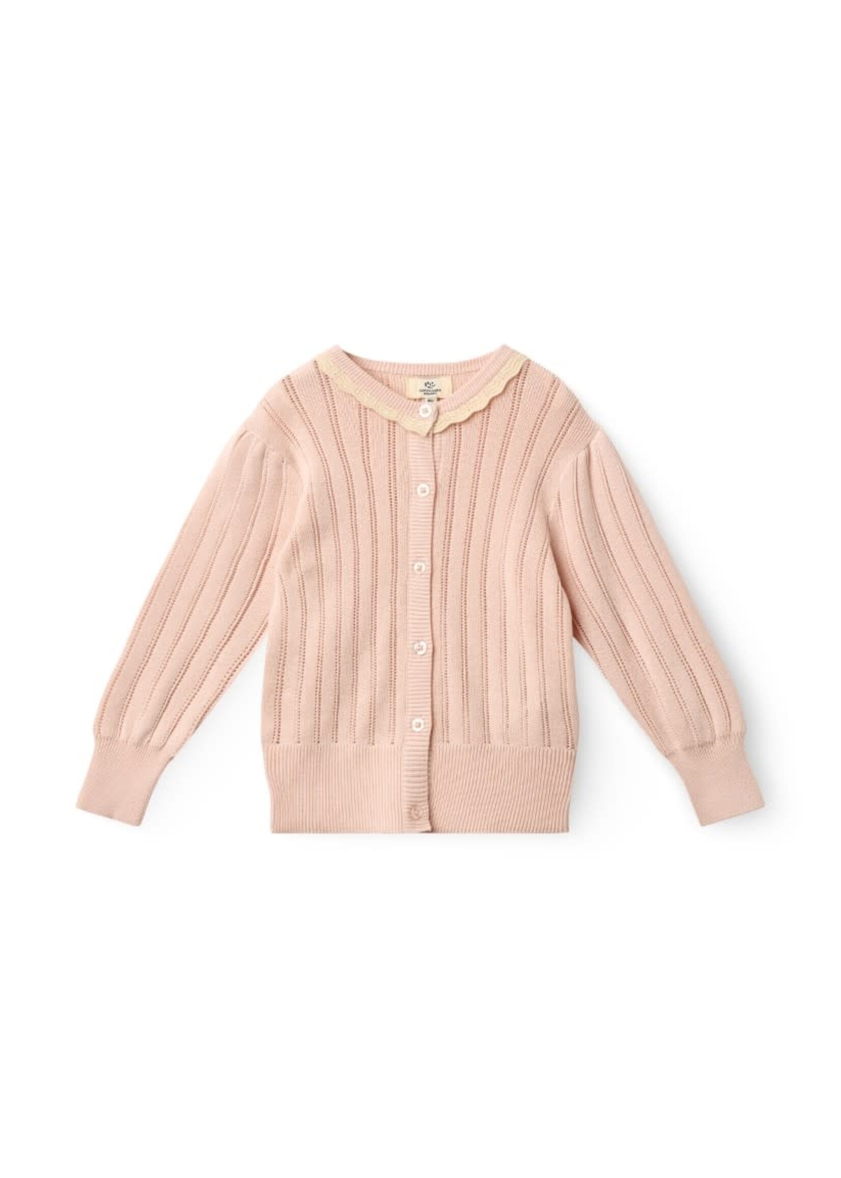 Copenhagen Colors Copenhagen Colors KNITTED POINTELLE CARDIGAN DUSTY ROSE COMB. 261-000-316