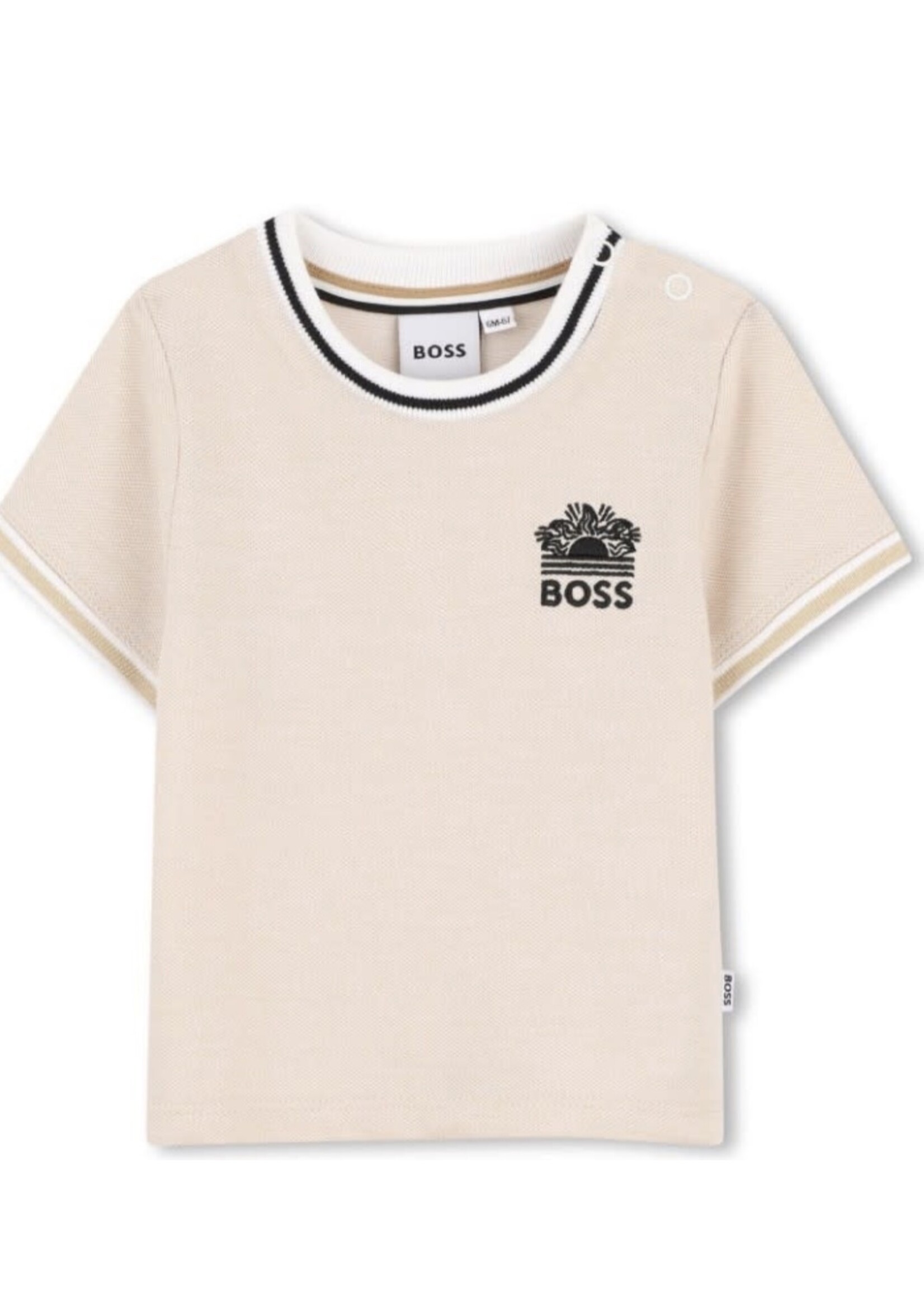 Boss Boss T-SHIRT KORTE MOUWEN J52888 BEIGE-B