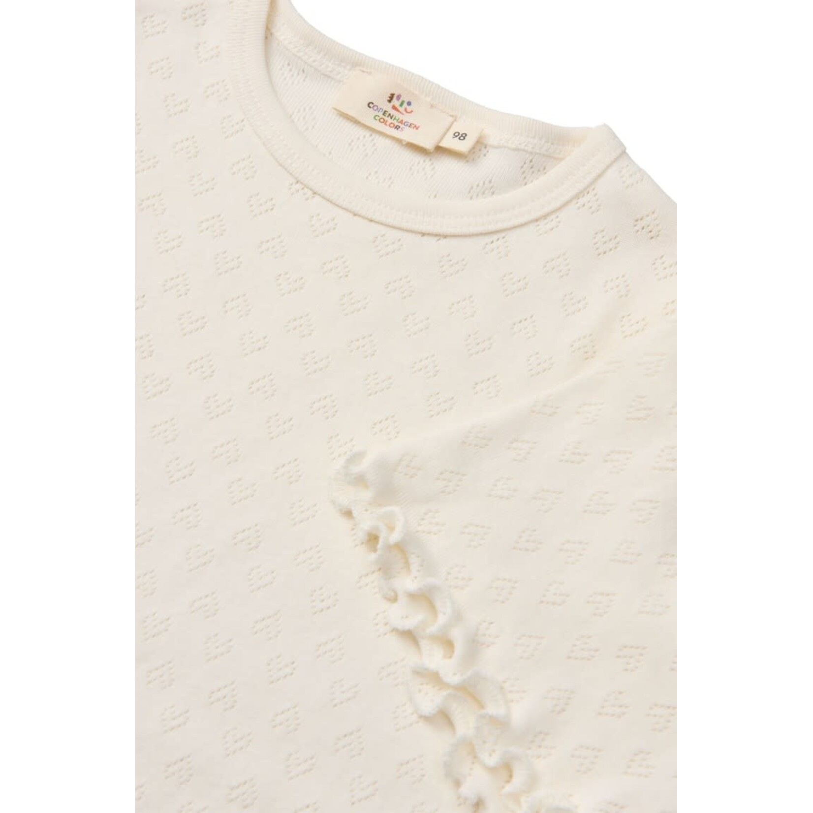Copenhagen Colors Copenhagen Colors POINTELLE HEART T-SHIRT CREAM 215-193