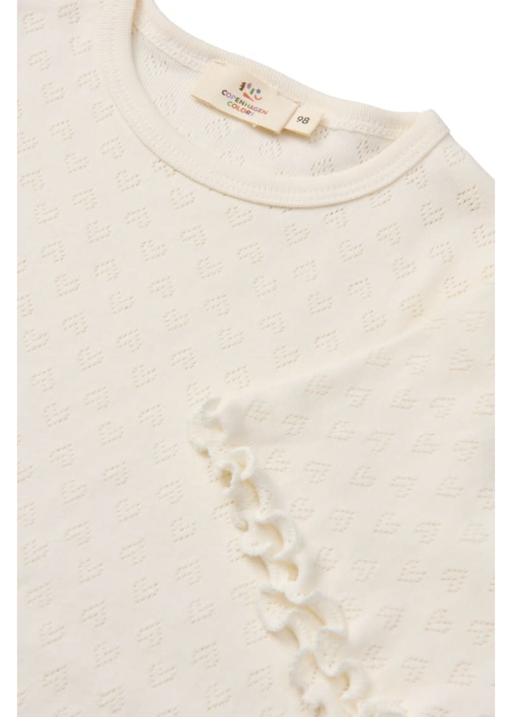 Copenhagen Colors Copenhagen Colors POINTELLE HEART T-SHIRT CREAM 215-193